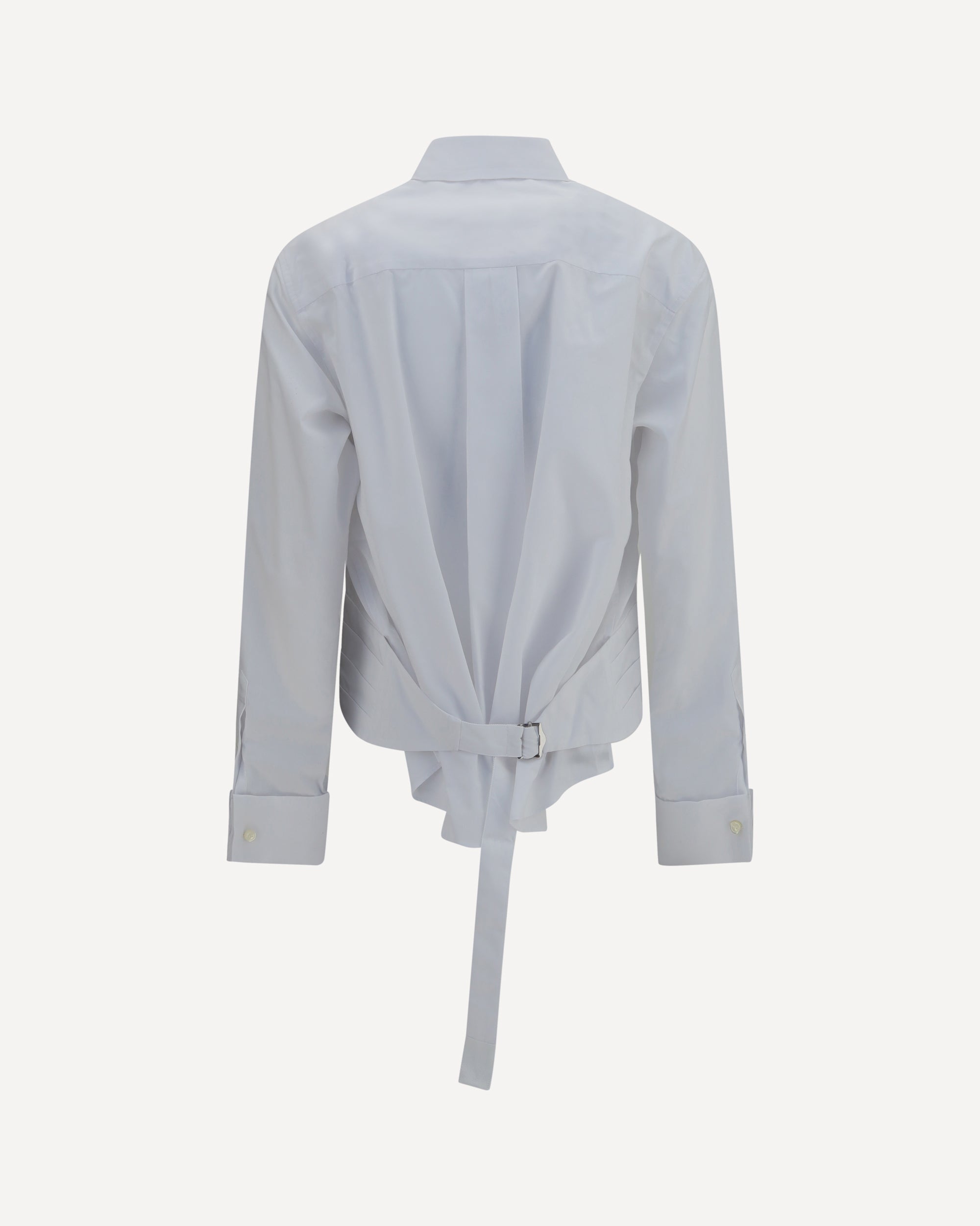 Sacai Hemd aus Baumwollpopeline mit Gürtel