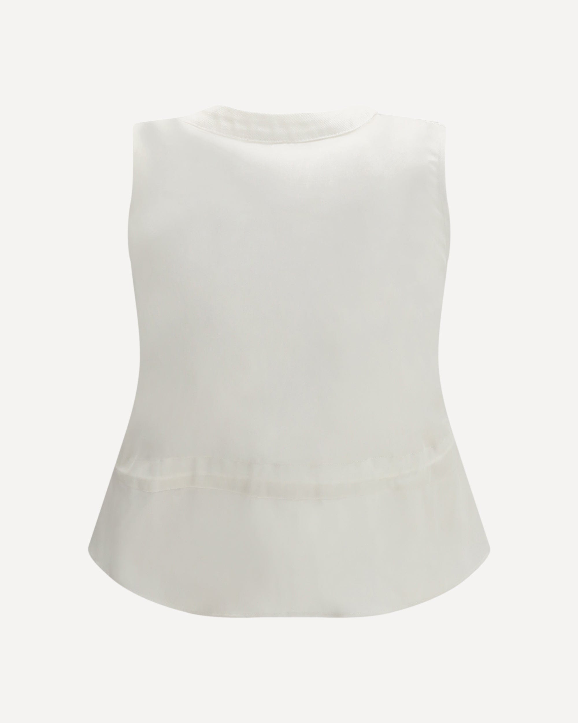 Sacai Denim Vest With Chiffon Back