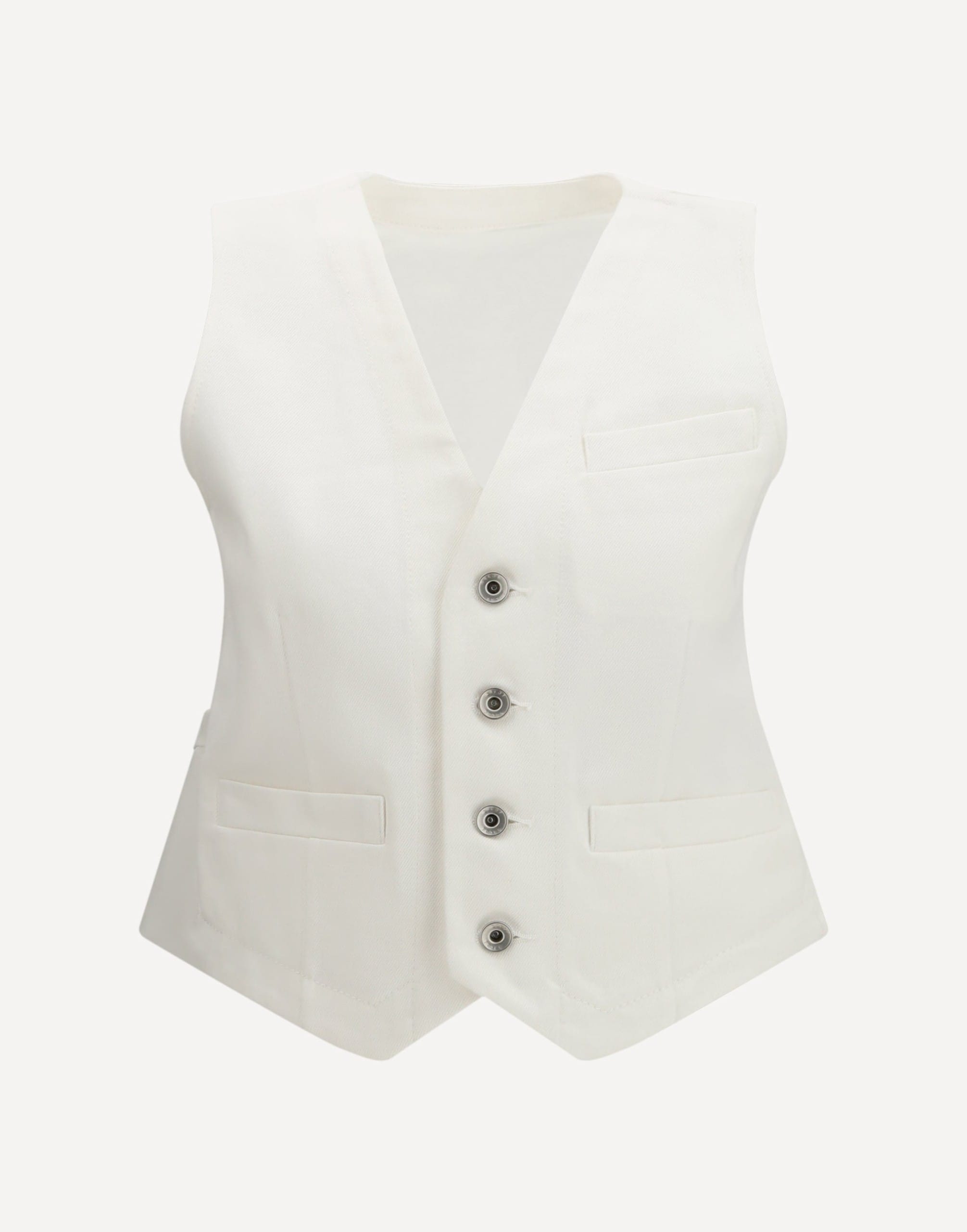 Sacai Denim Vest With Chiffon Back