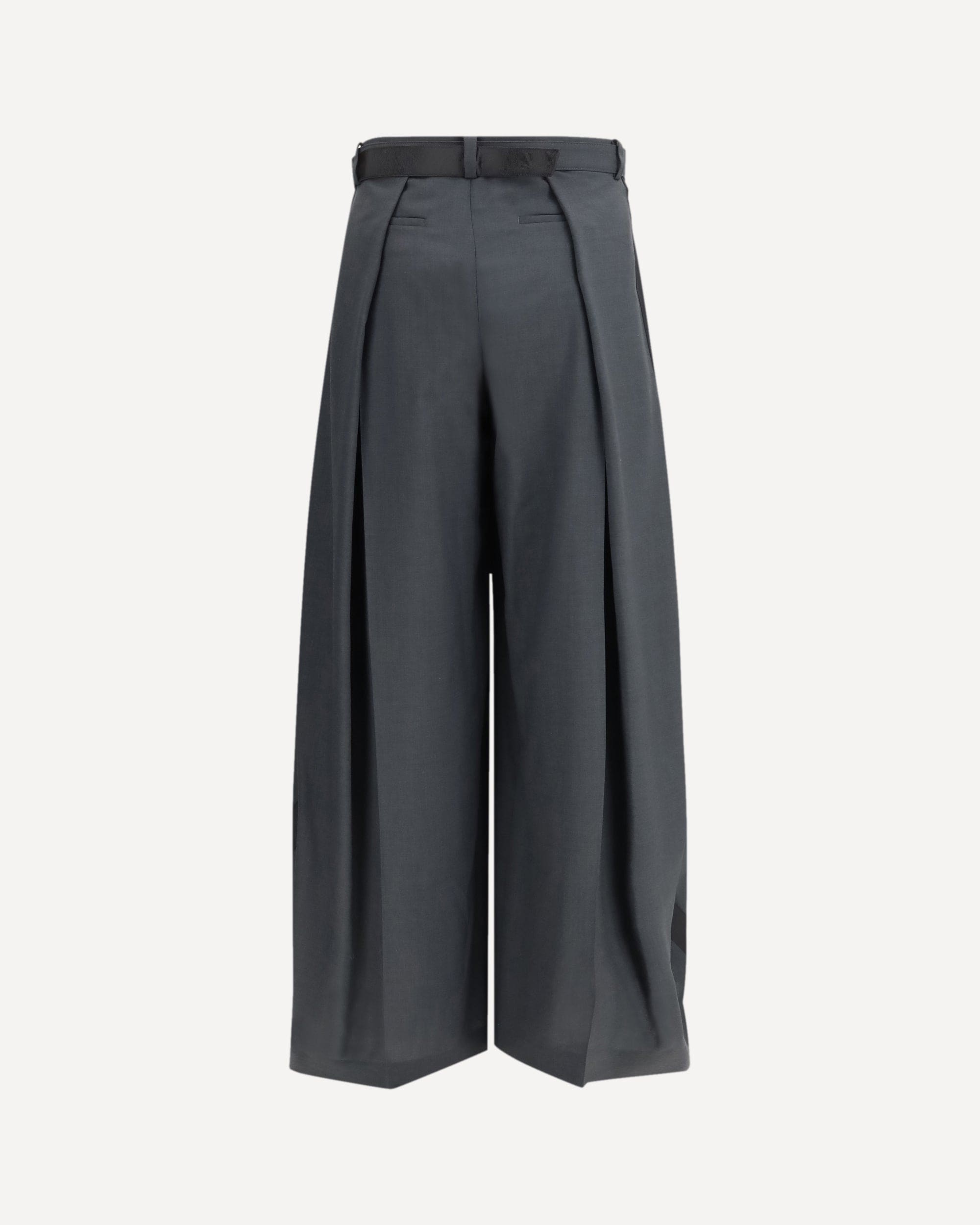 sacai 美品 タグ付き 121000円 23SS Pleated Pants Sacai Oversized Pants With Built-In Belt | Sendegaro CH