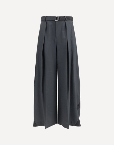 Sacai Oversized Pants With Built-In Belt | Sendegaro CH