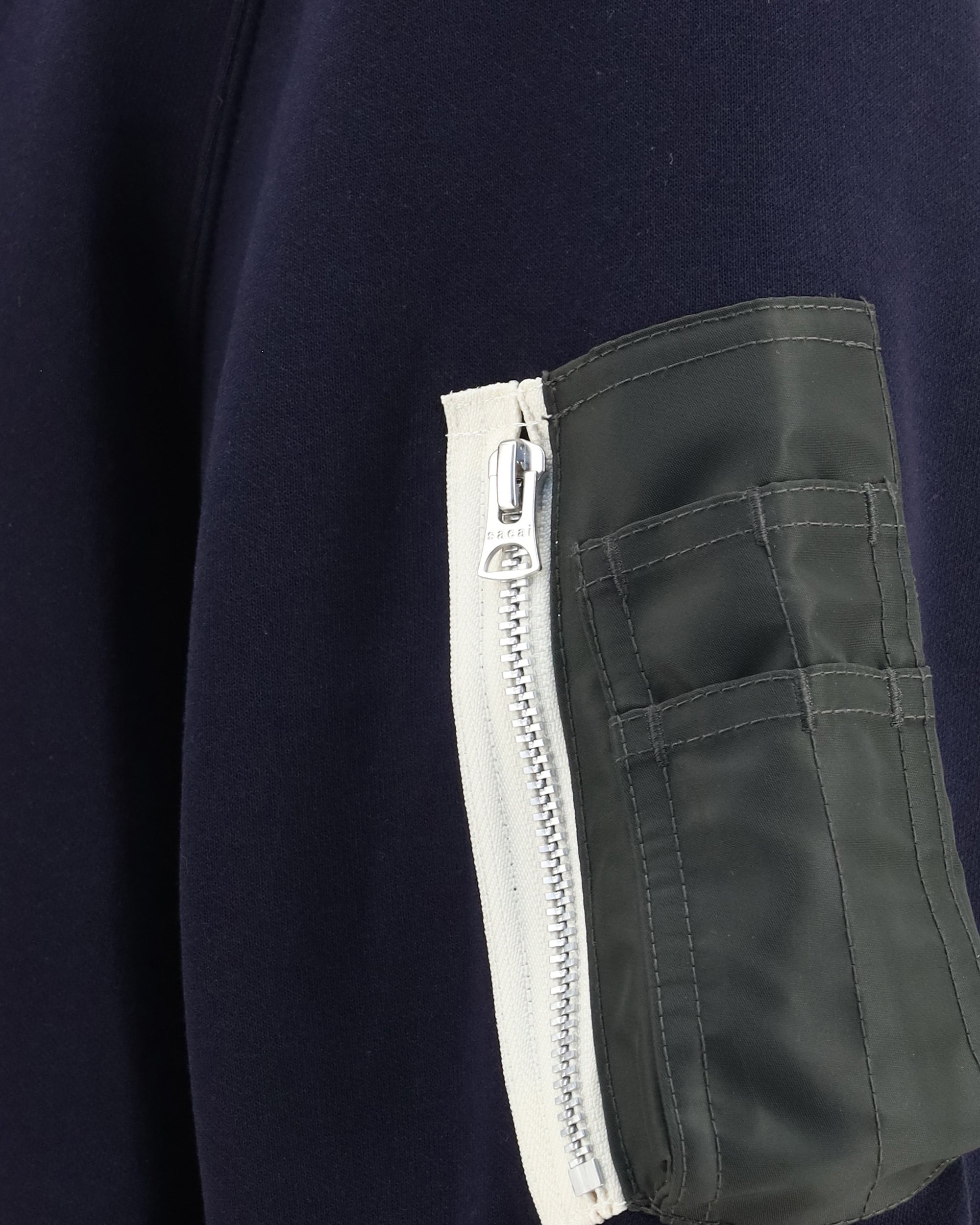 Sacai 테리 클로스 집업 폴로