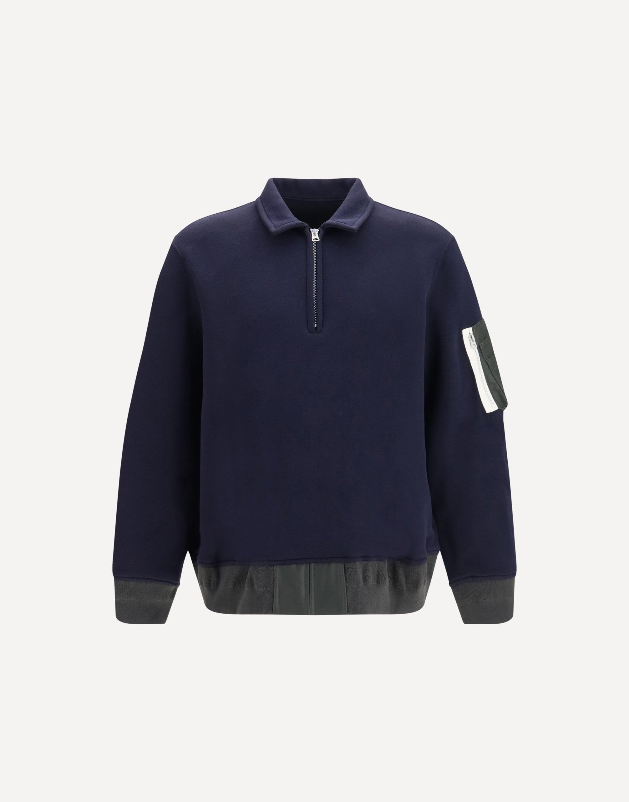 Sacai 테리 클로스 집업 폴로