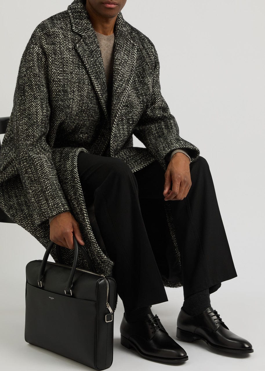 Saint Laurent Adrien Leather Derby Shoes