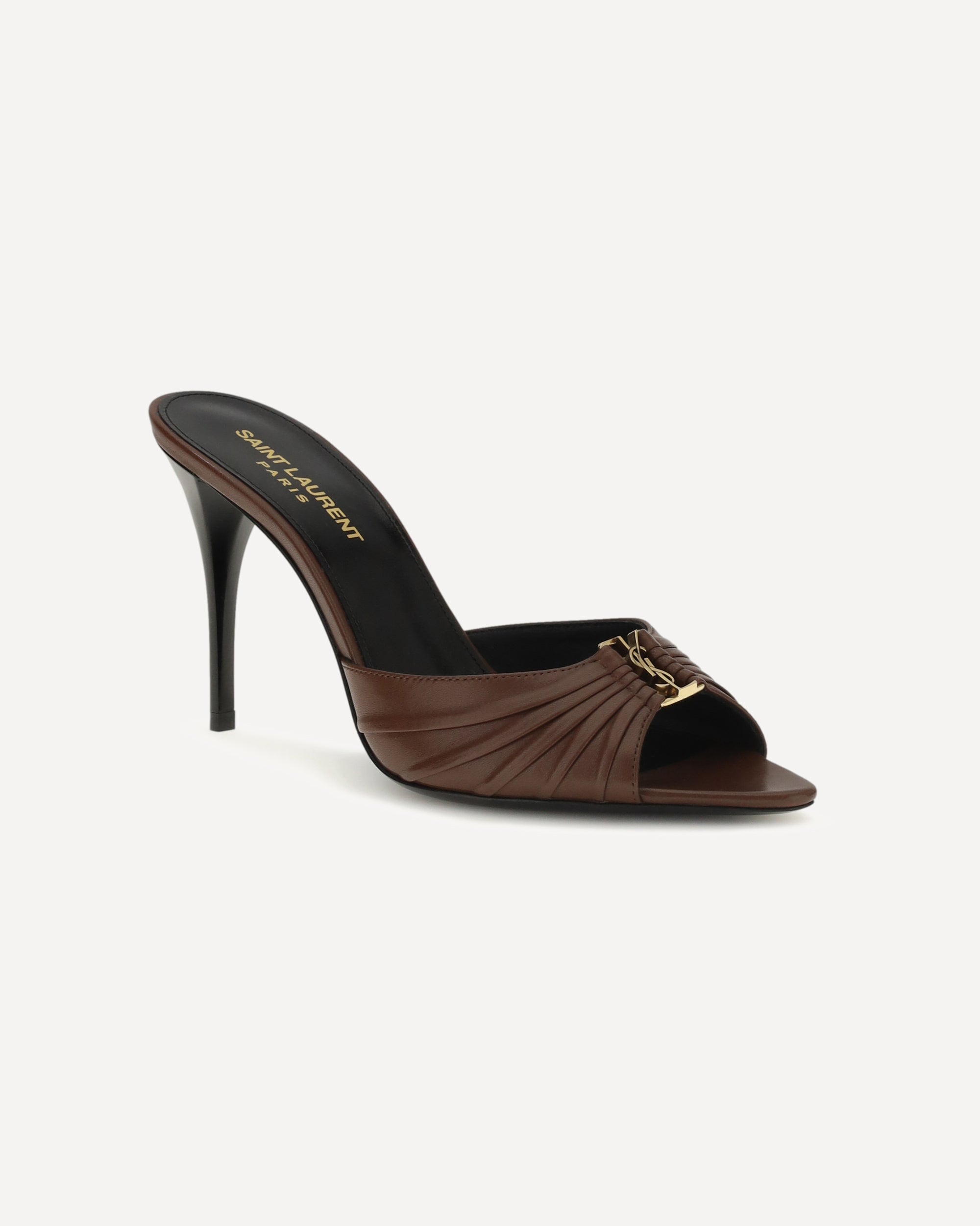 Saint Laurent Babylone Smooth Leather Mules