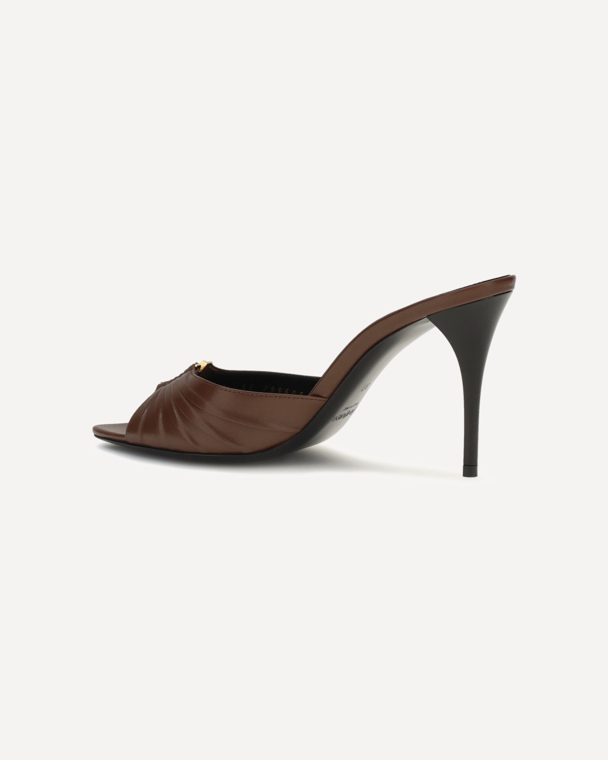 Saint Laurent Babylone Smooth Leather Mules