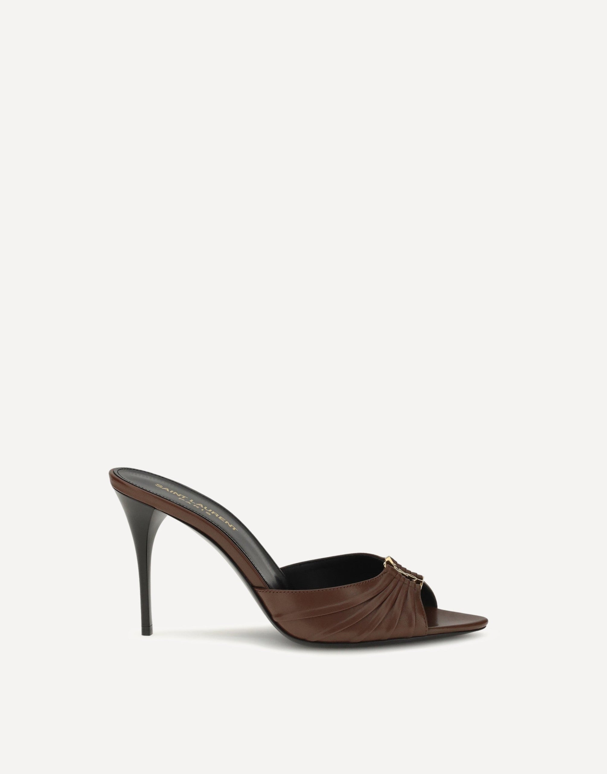 Saint Laurent Babylone Smooth Leather Mules