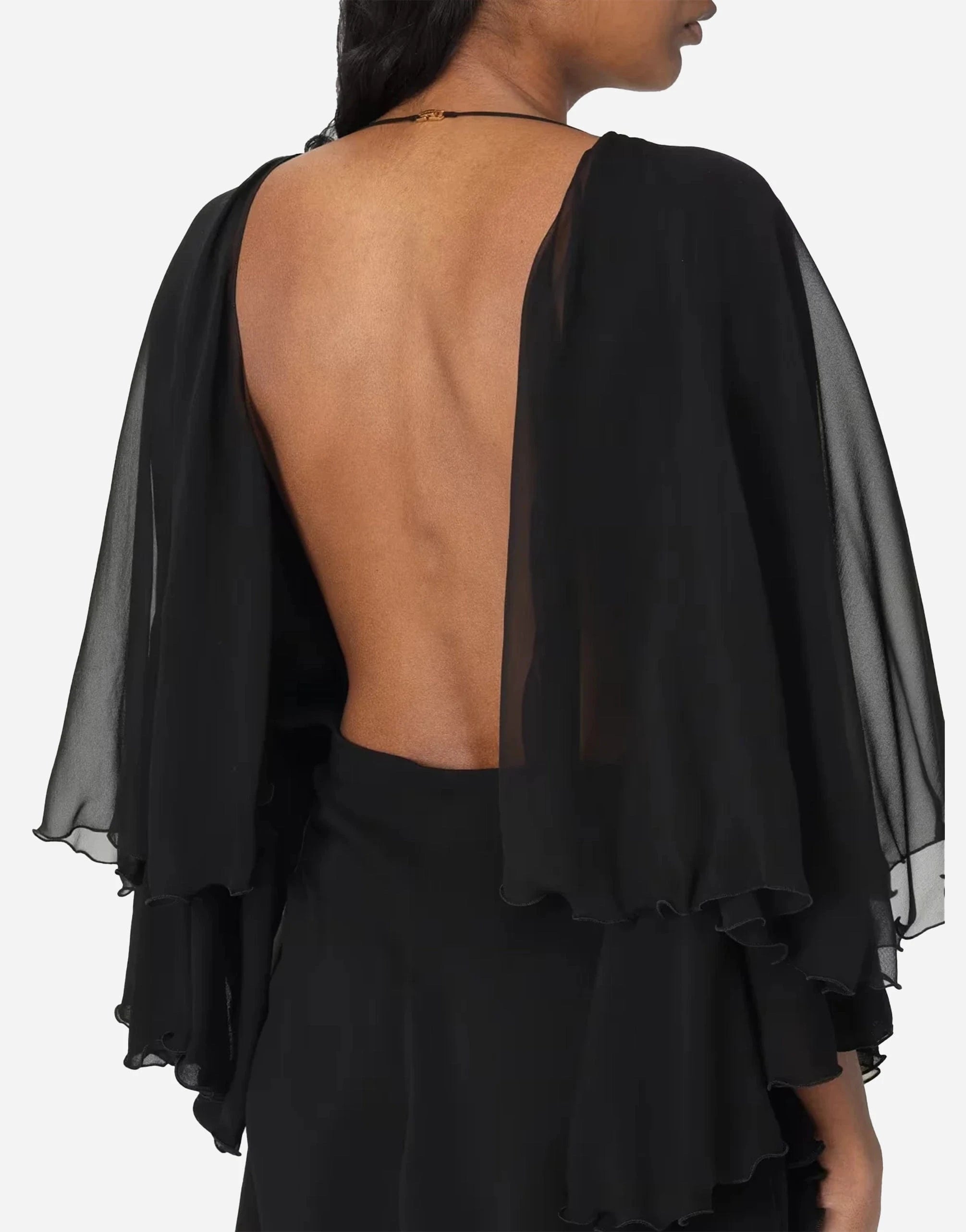 Saint Laurent Backless Silk Crepe Muslin Romper