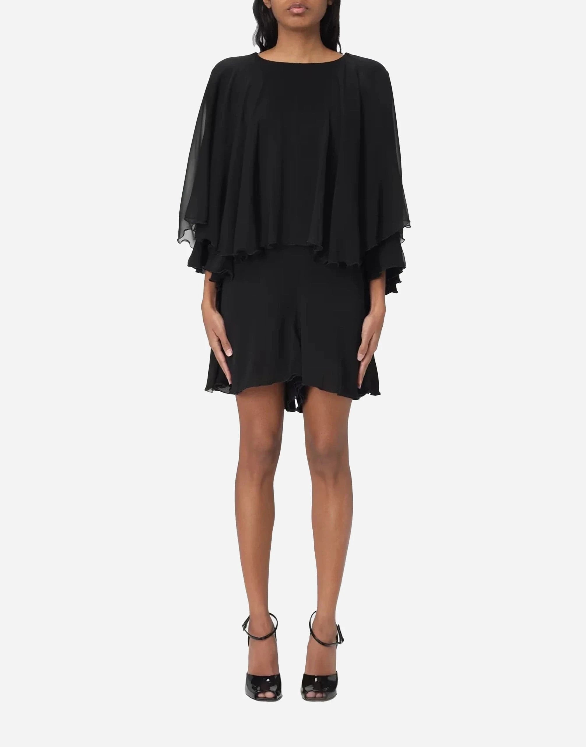 Saint Laurent Backless Silk Crepe Muslin Romper