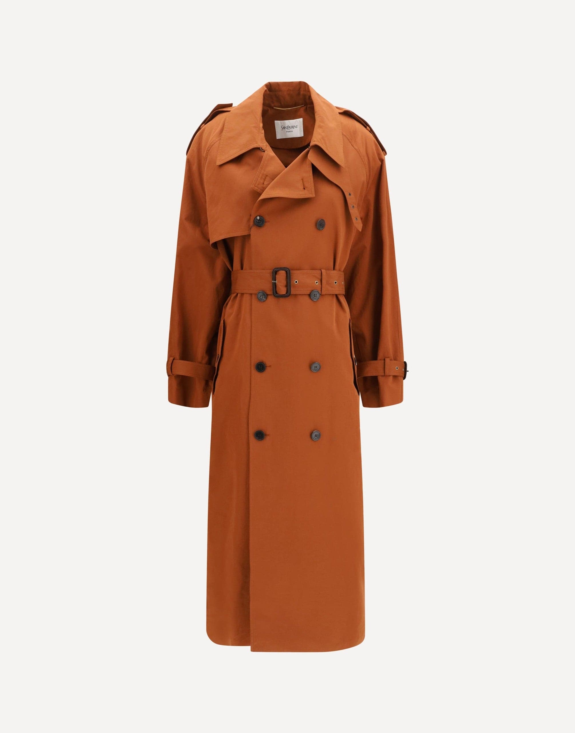 Saint Laurent Belted Double-Breasted Coat