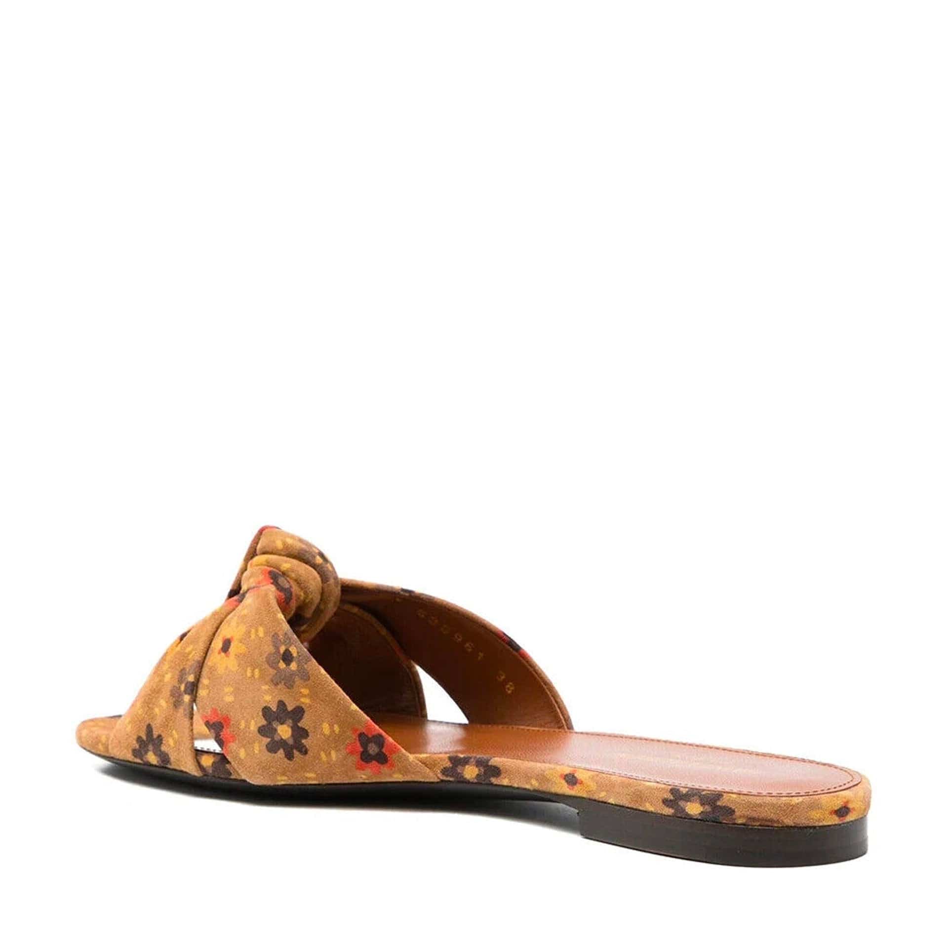 Saint Laurent Bianca Knotted Suede Slides