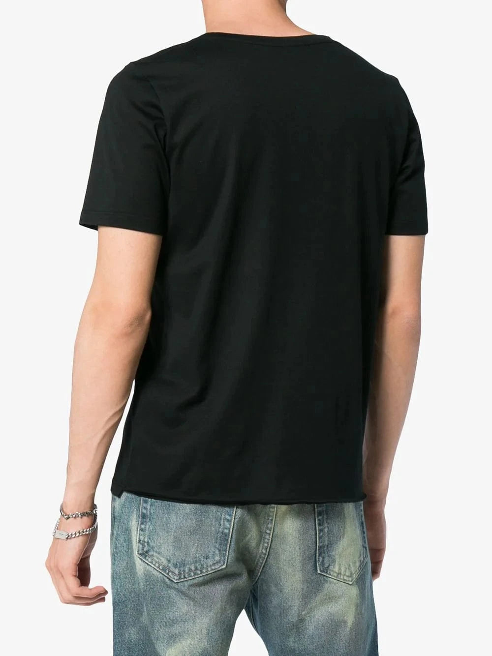 Saint Laurent Black Logo-Print T-Shirt