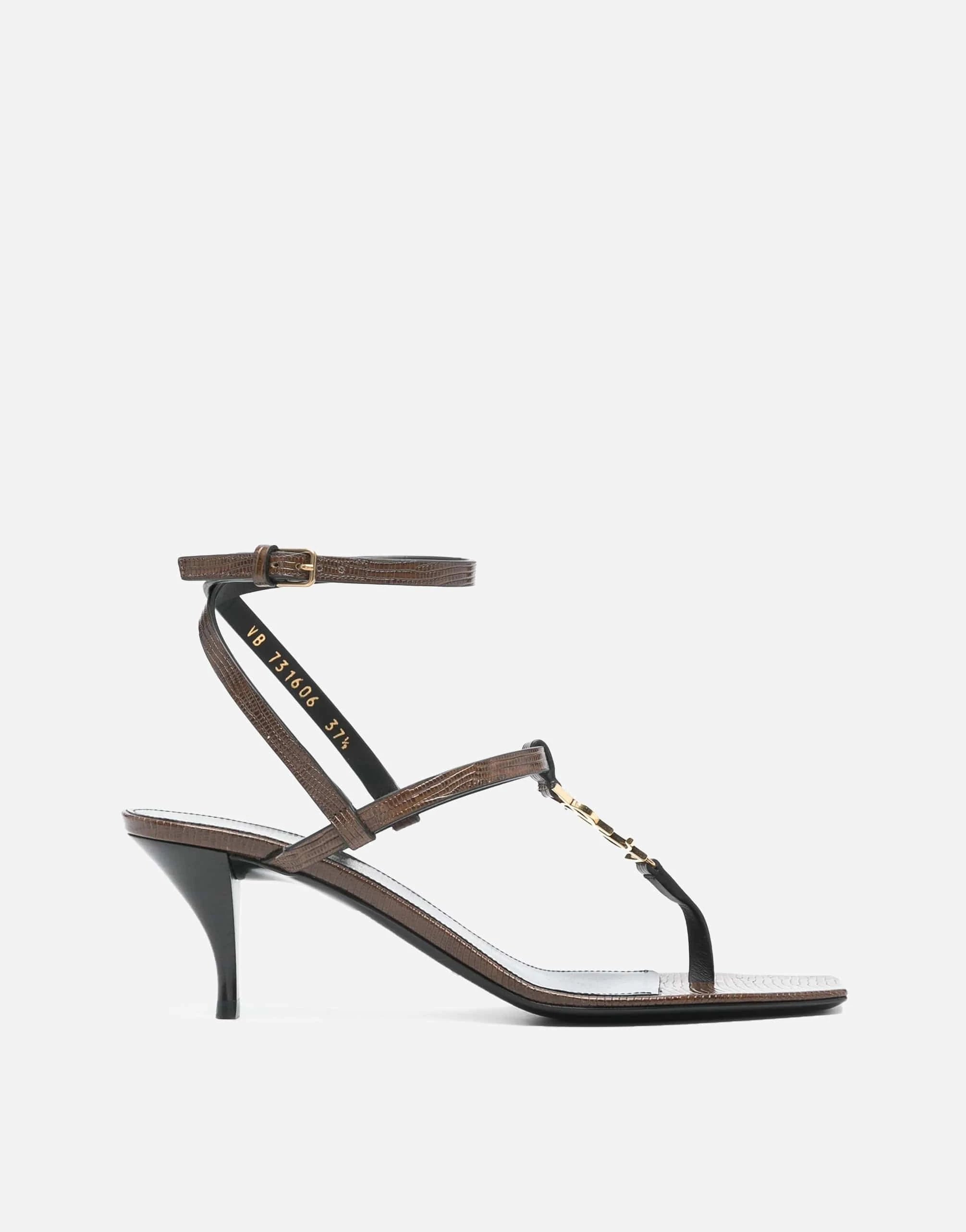 Saint Laurent Cassandra 60mm Leather Sandals