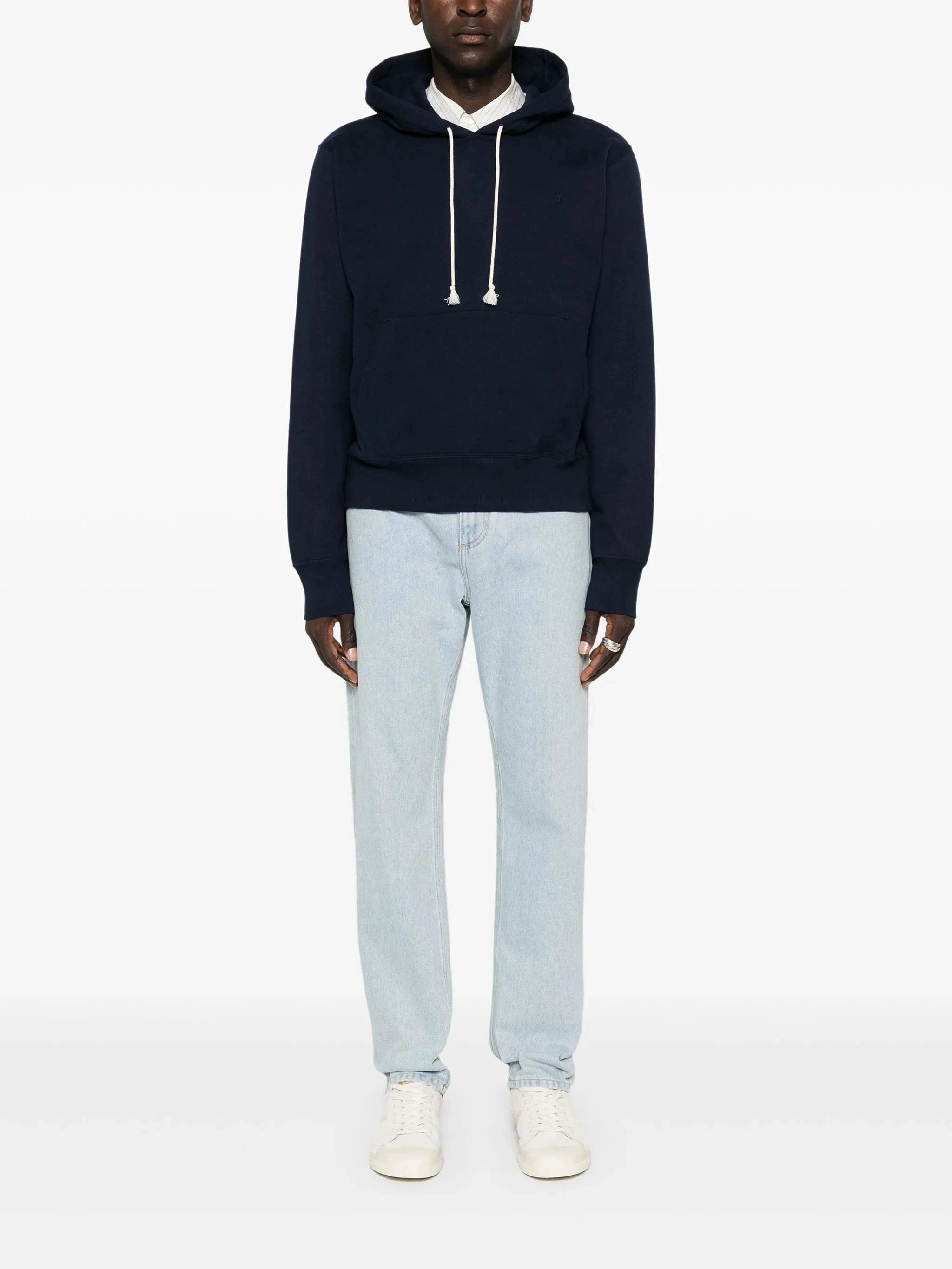 Saint Laurent Cassandre-Embroidered Hoodie