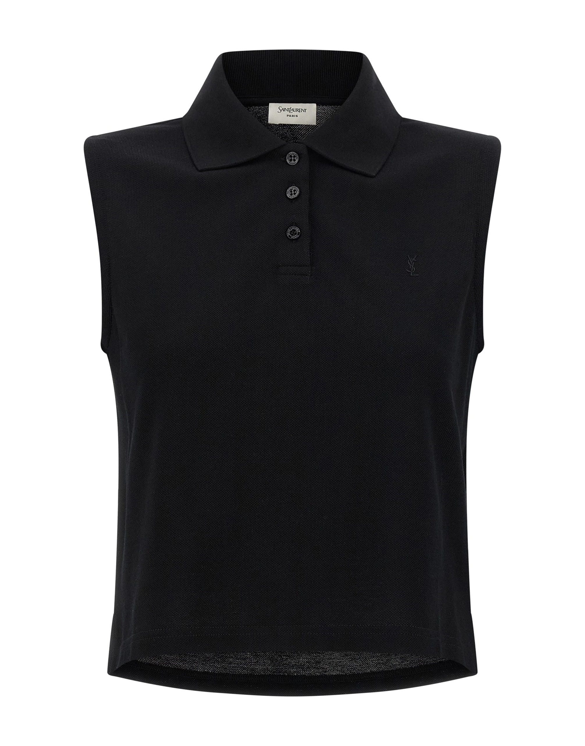 Saint Laurent Saint Laurent Cassandre Embroidered Polo Shirt