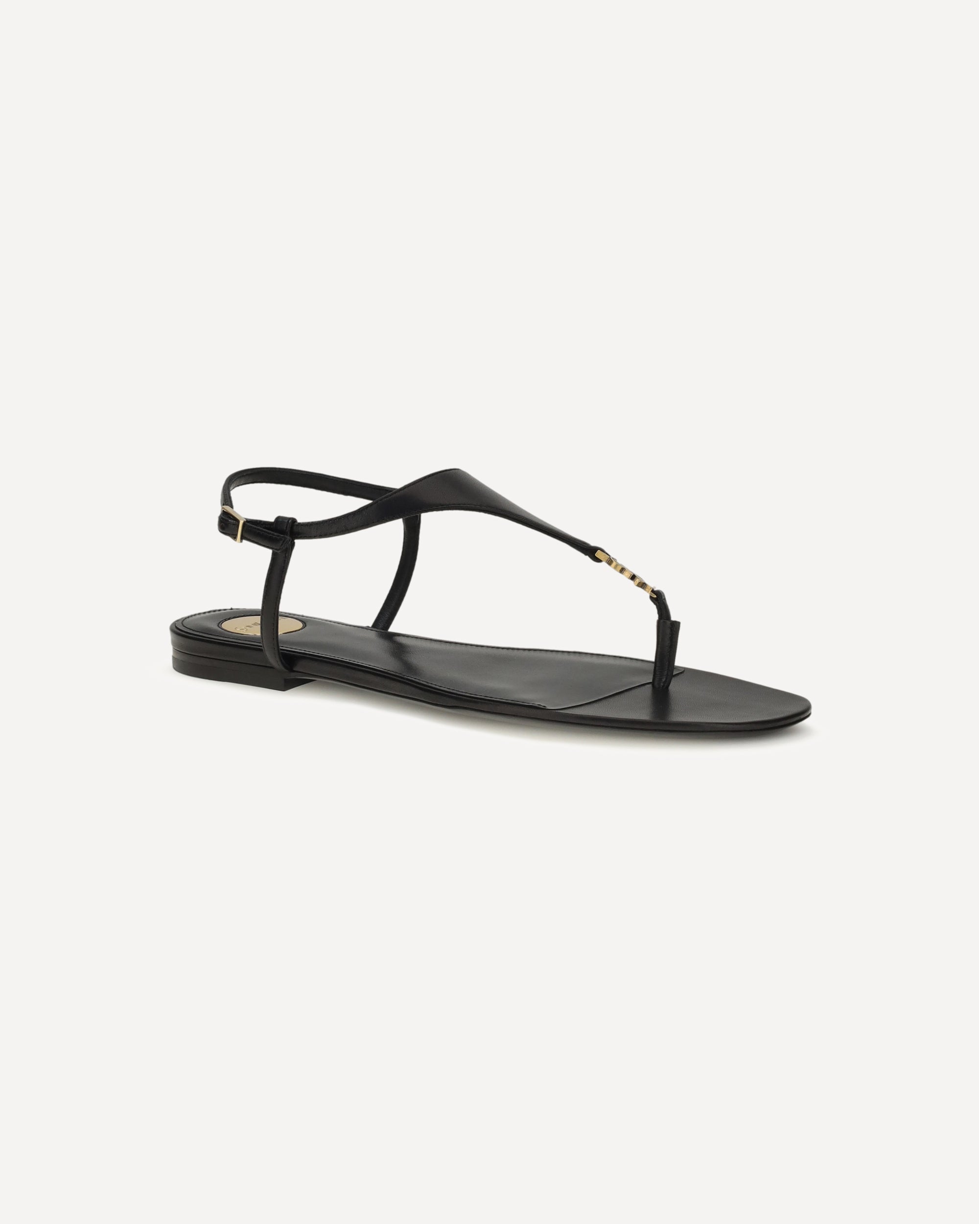 Saint Laurent Sandales en cuir Cassandre - alternate view