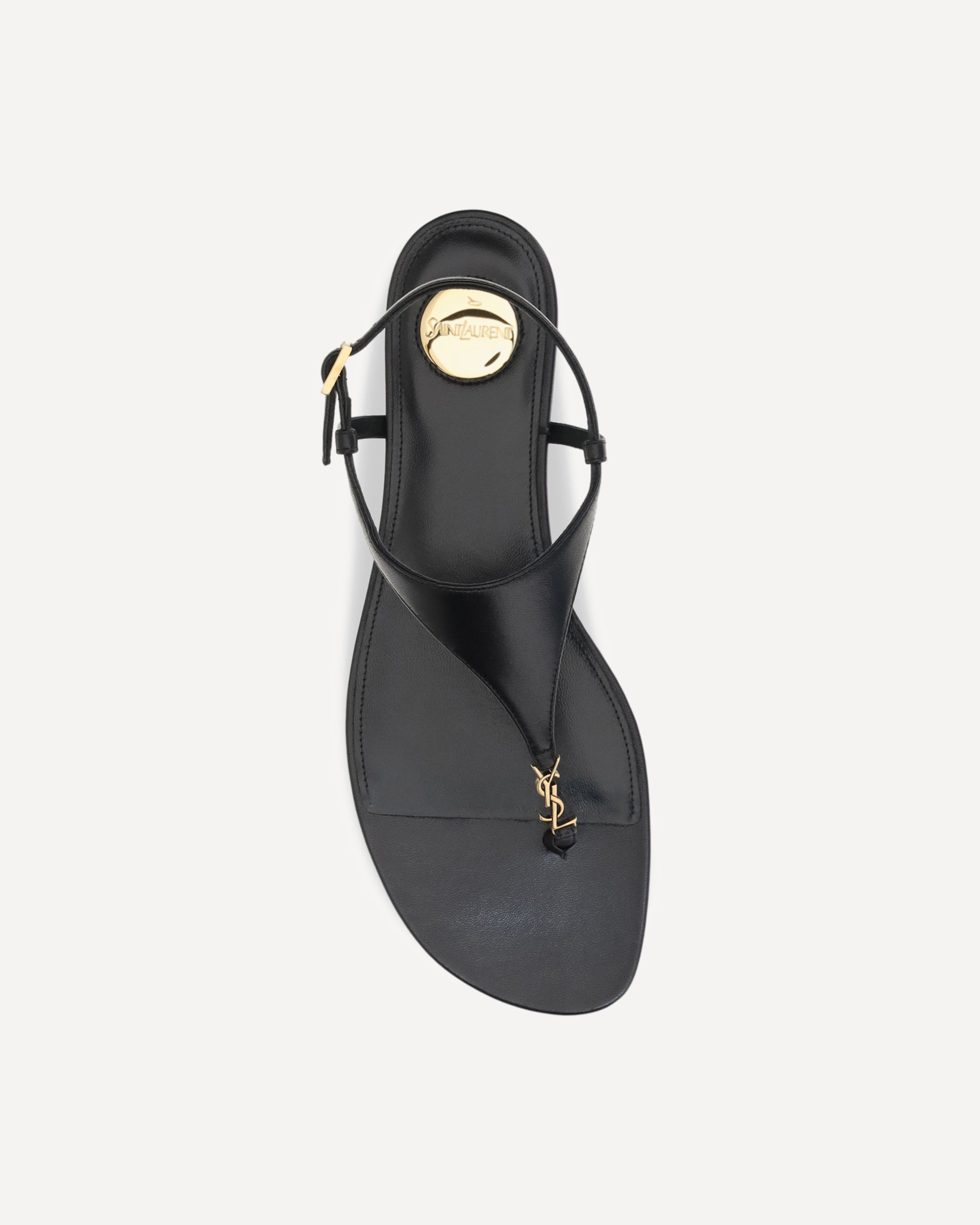 Sandales en cuir Cassandre Saint Laurent