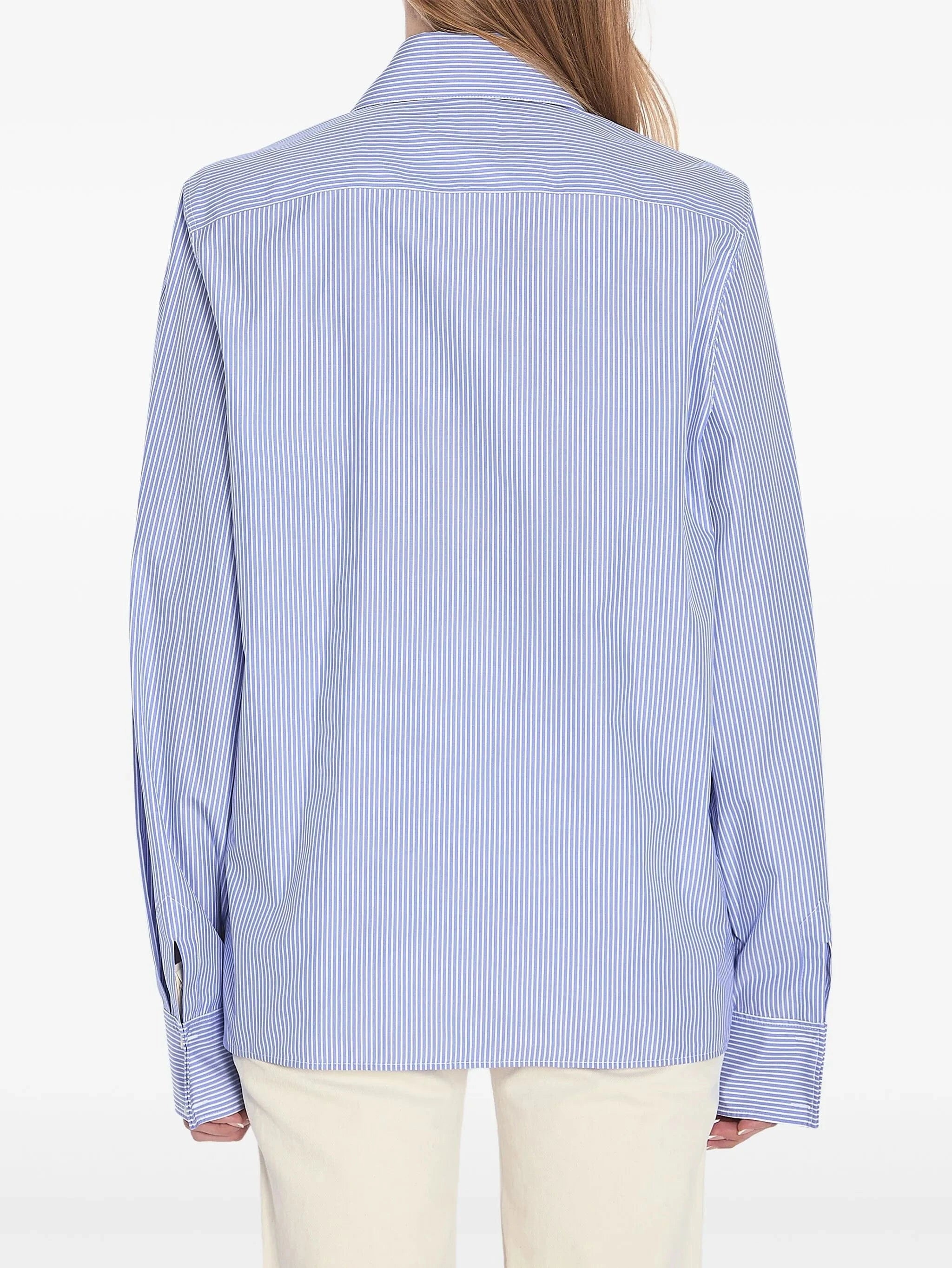 Saint Laurent Cassandre Striped Poplin Shirt