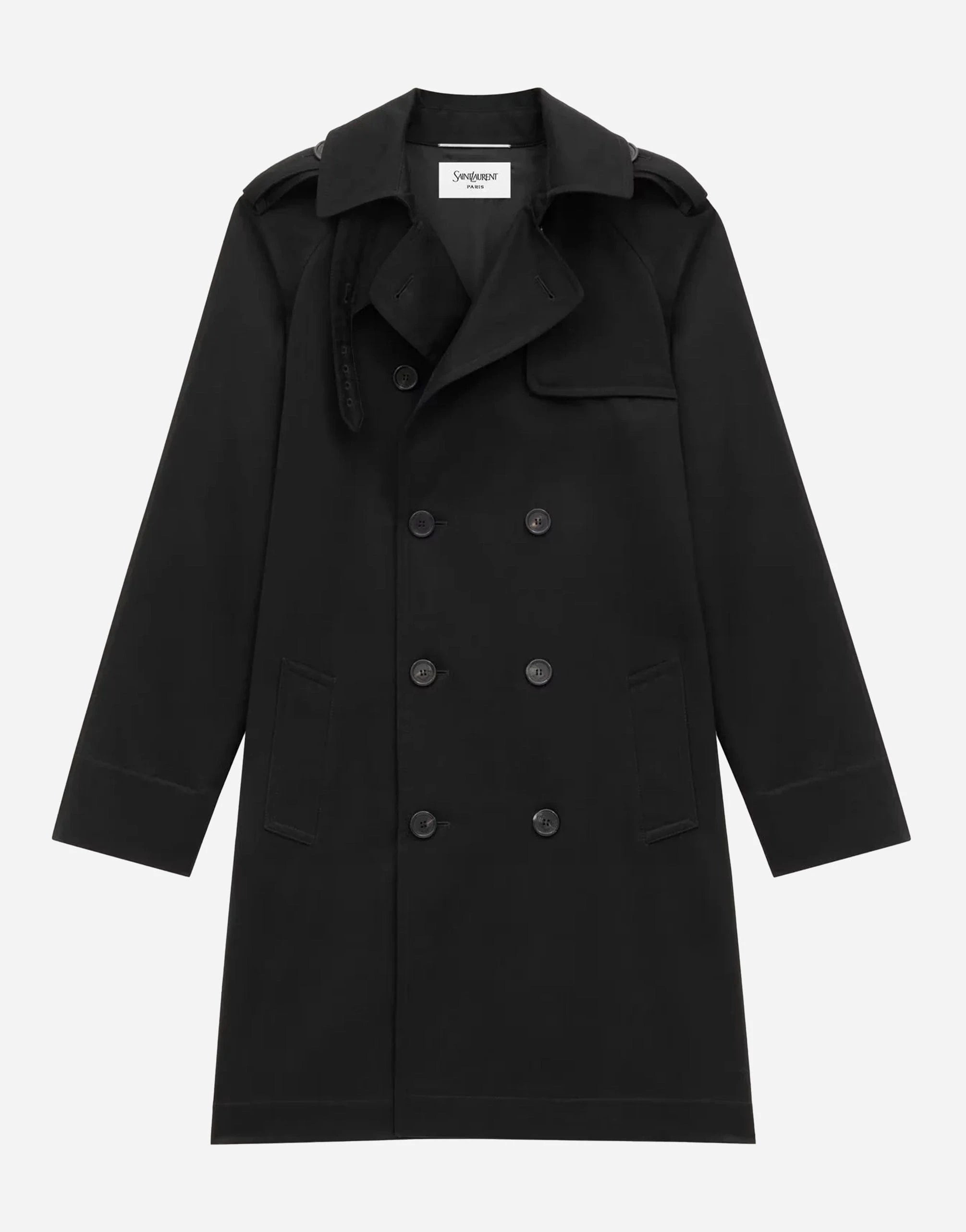 Saint Laurent Cotton Gabardine Trench Coat
