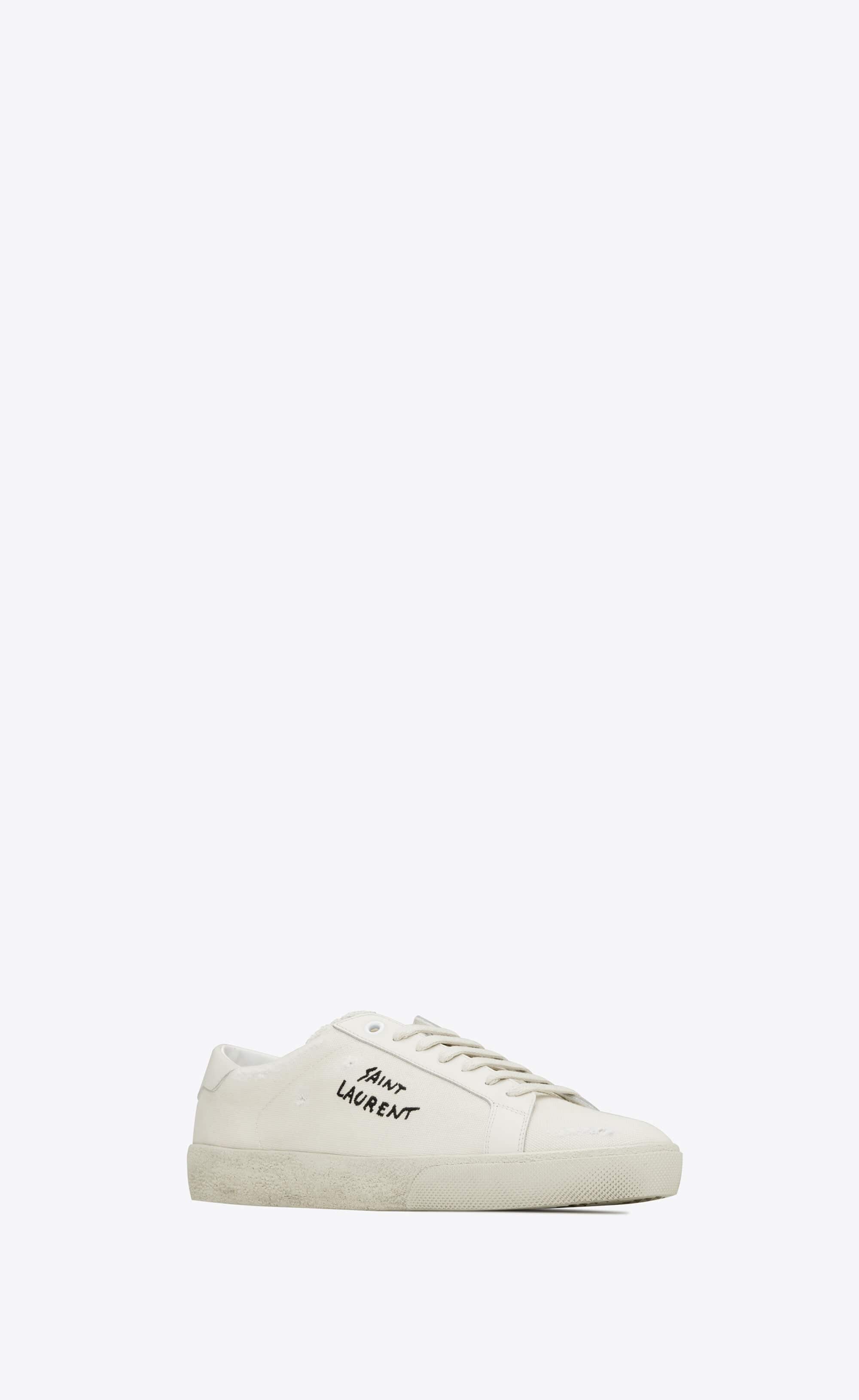 Saint Laurent Court Classic Sl/06 Embroidered Sneakers