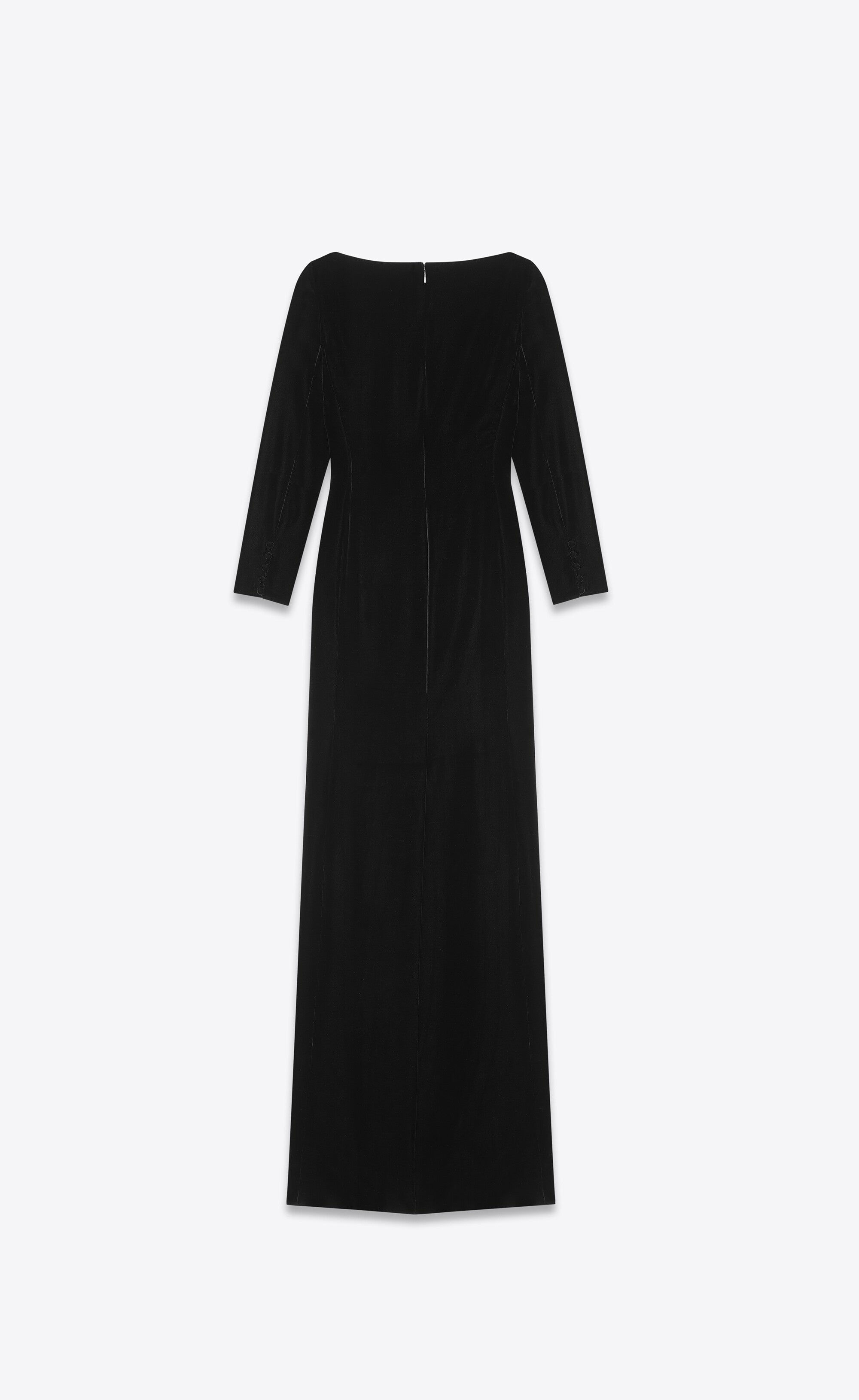Saint Laurent Cupro Velvet Long Dress