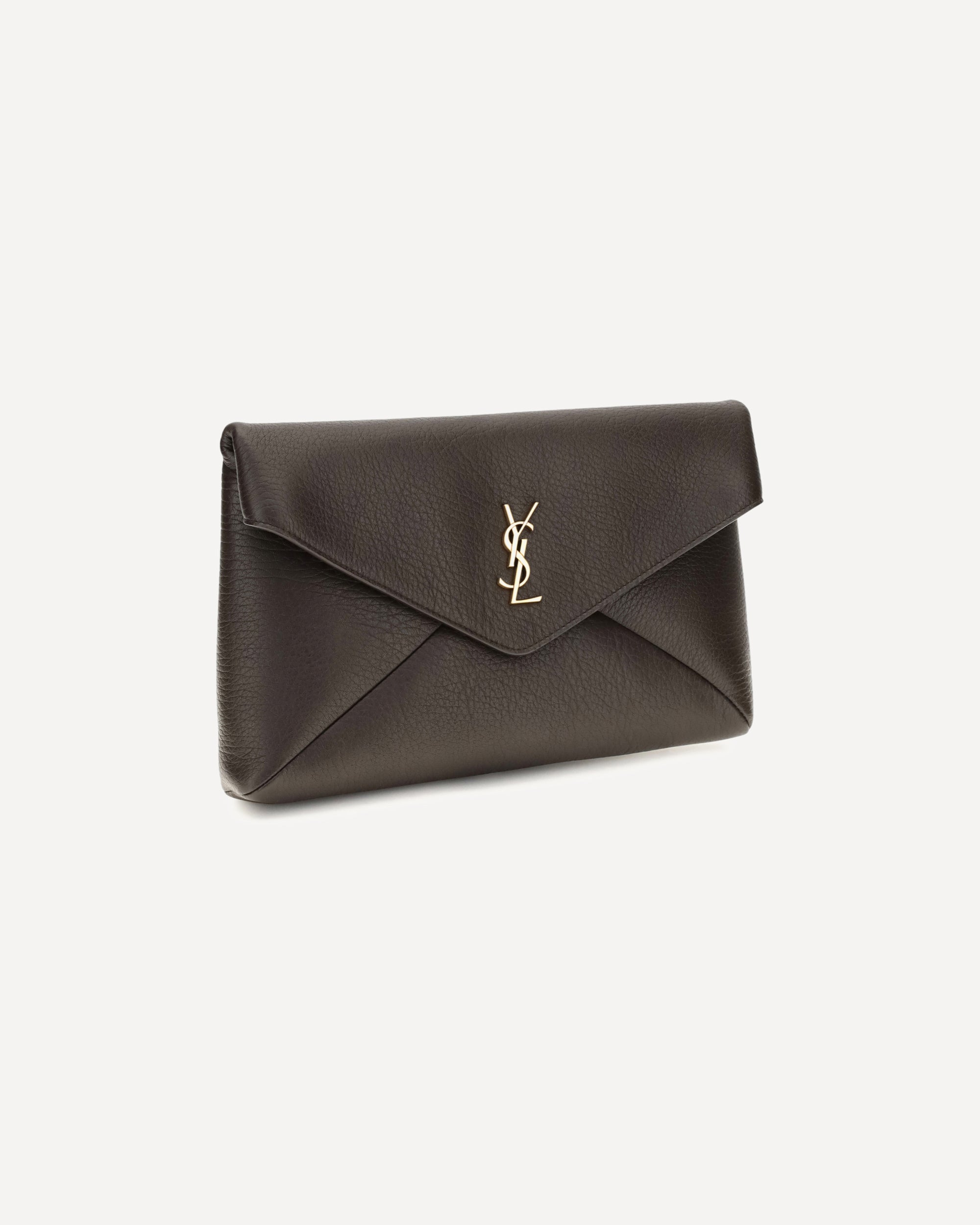 Saint Laurent Envelope Leather Clutch - alternate view