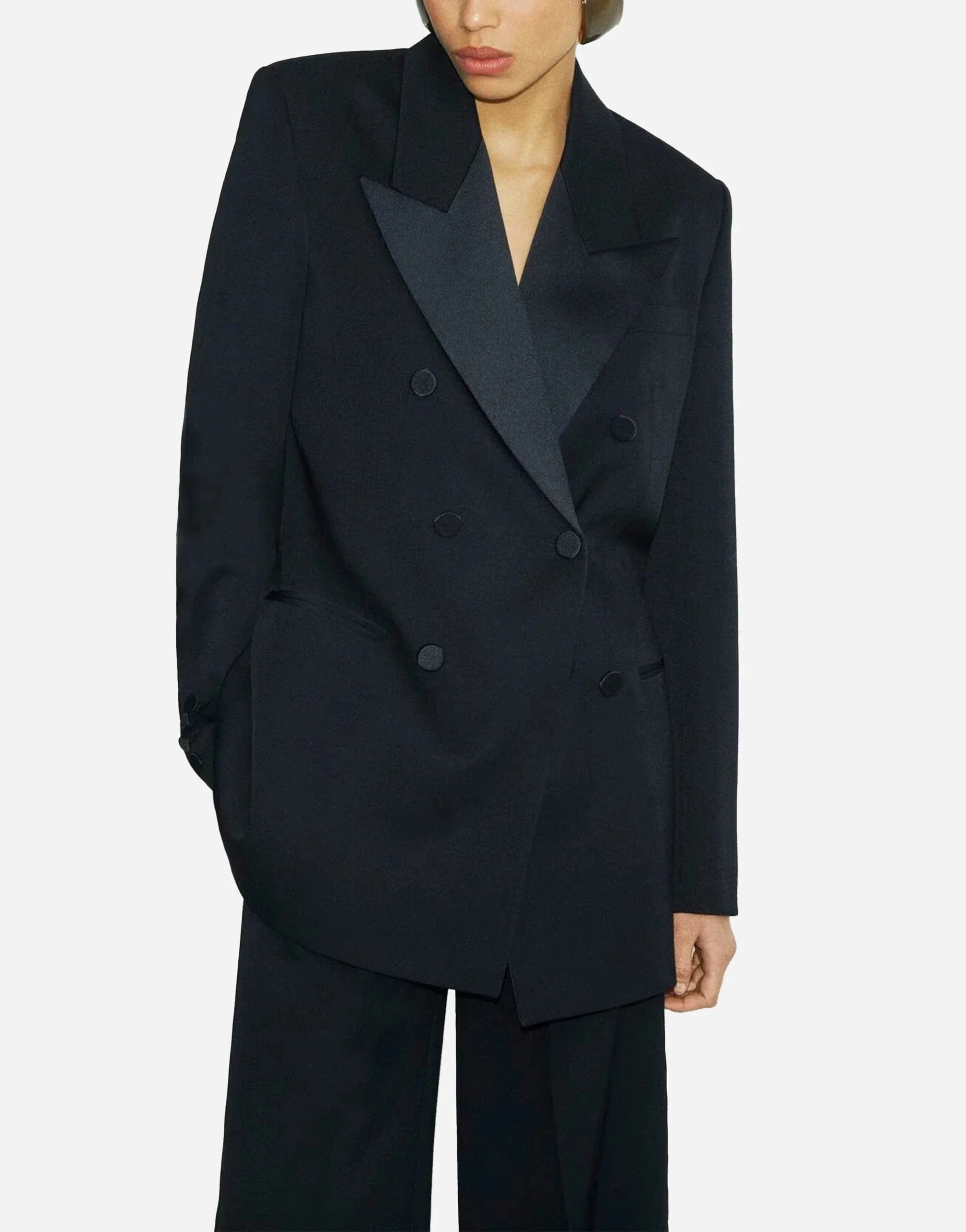 Saint Laurent Grain De Poudre Tuxedo Jacket