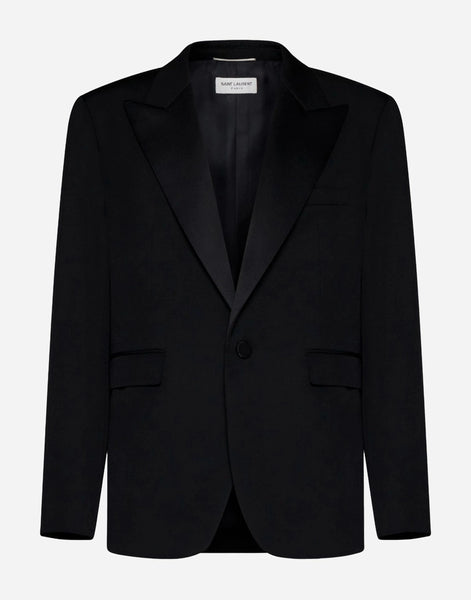 Saint Laurent Grain De Poudre Tuxedo Jacket | Sendegaro EG