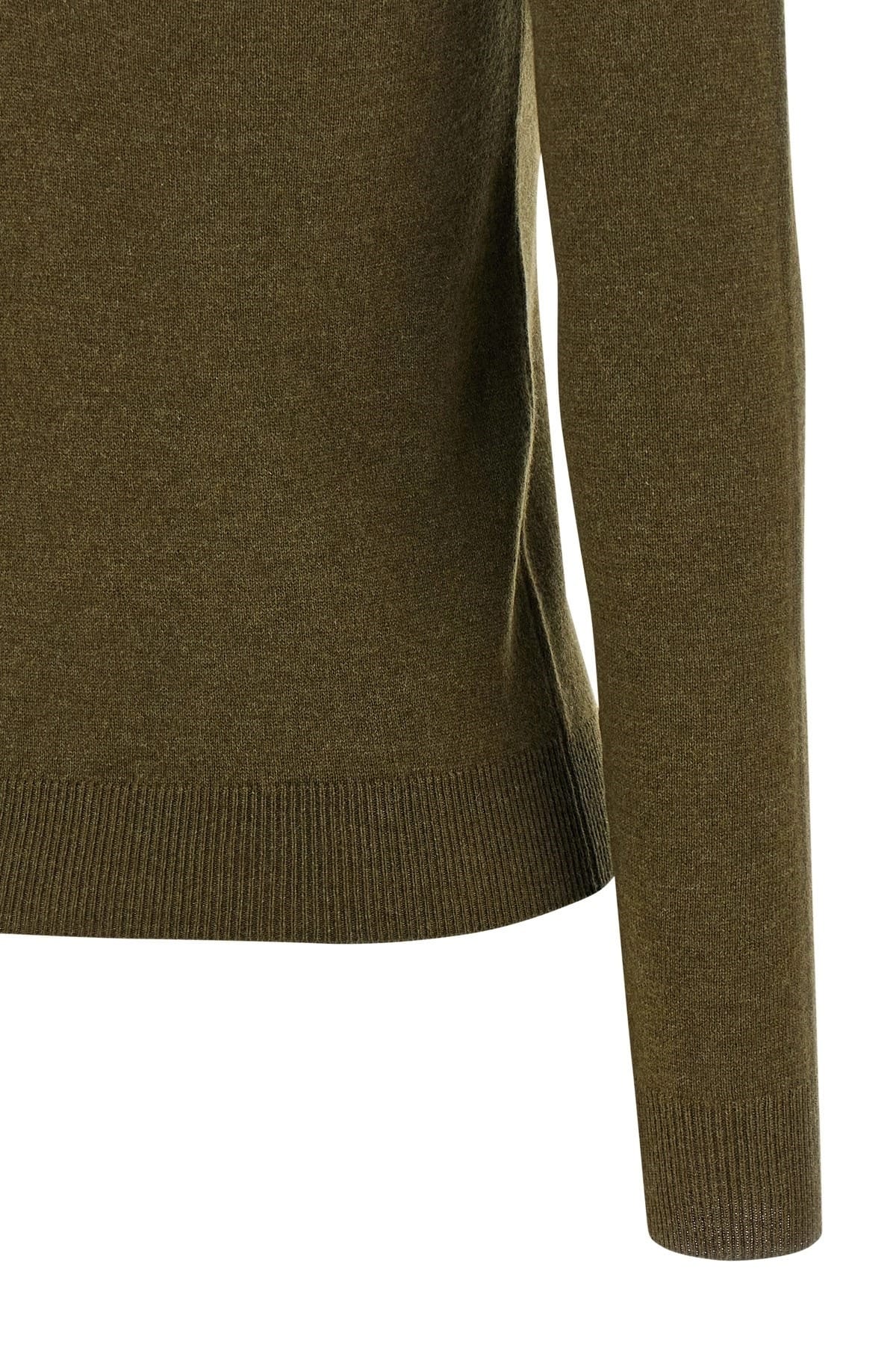 Saint Laurent Saint Laurent Green Cashmere V-Neck Sweater