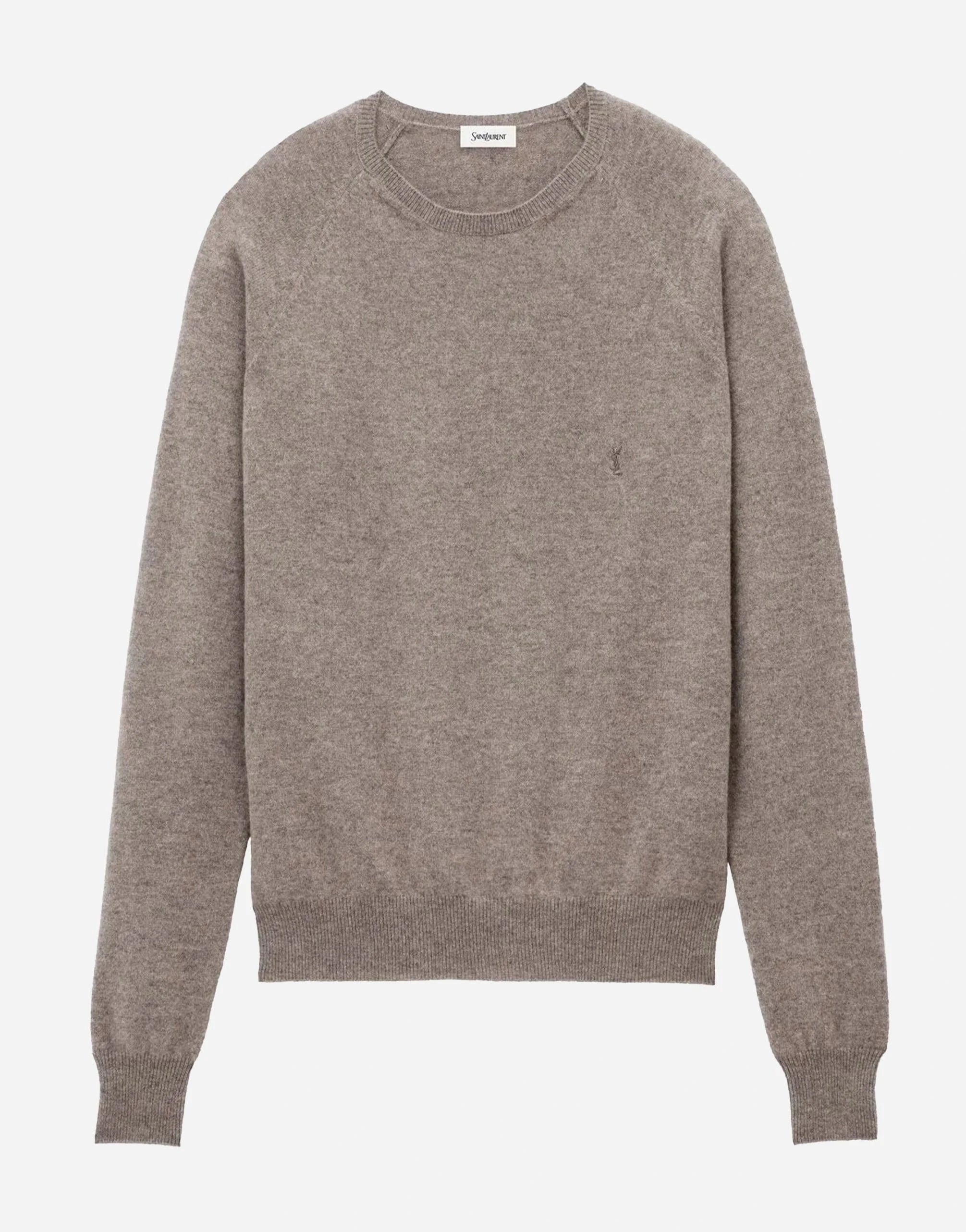 Saint Laurent Grey Cassandre Cashmere Sweater