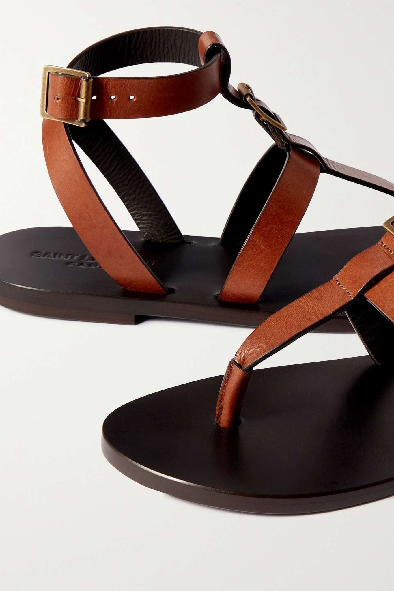 Saint Laurent Hardy Leather Sandals