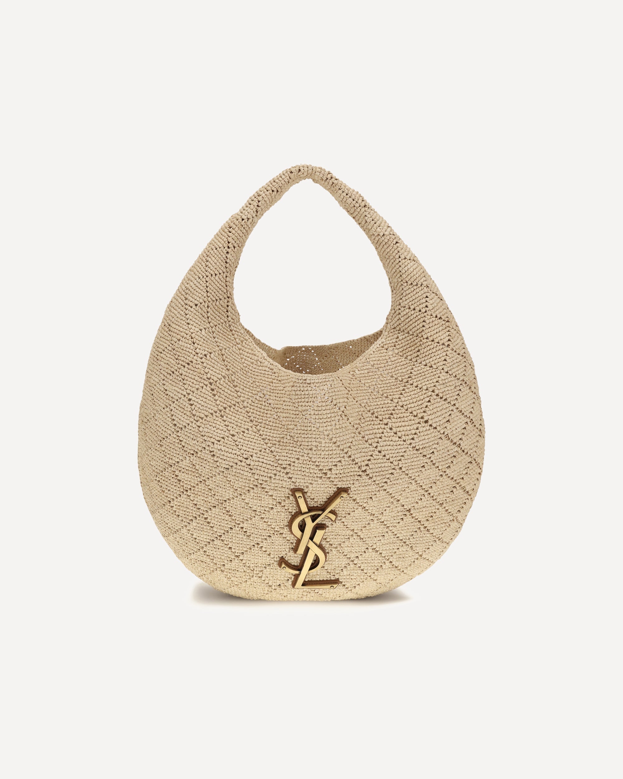 Saint Laurent Icare Hobo Bag In Raffia Shoulder