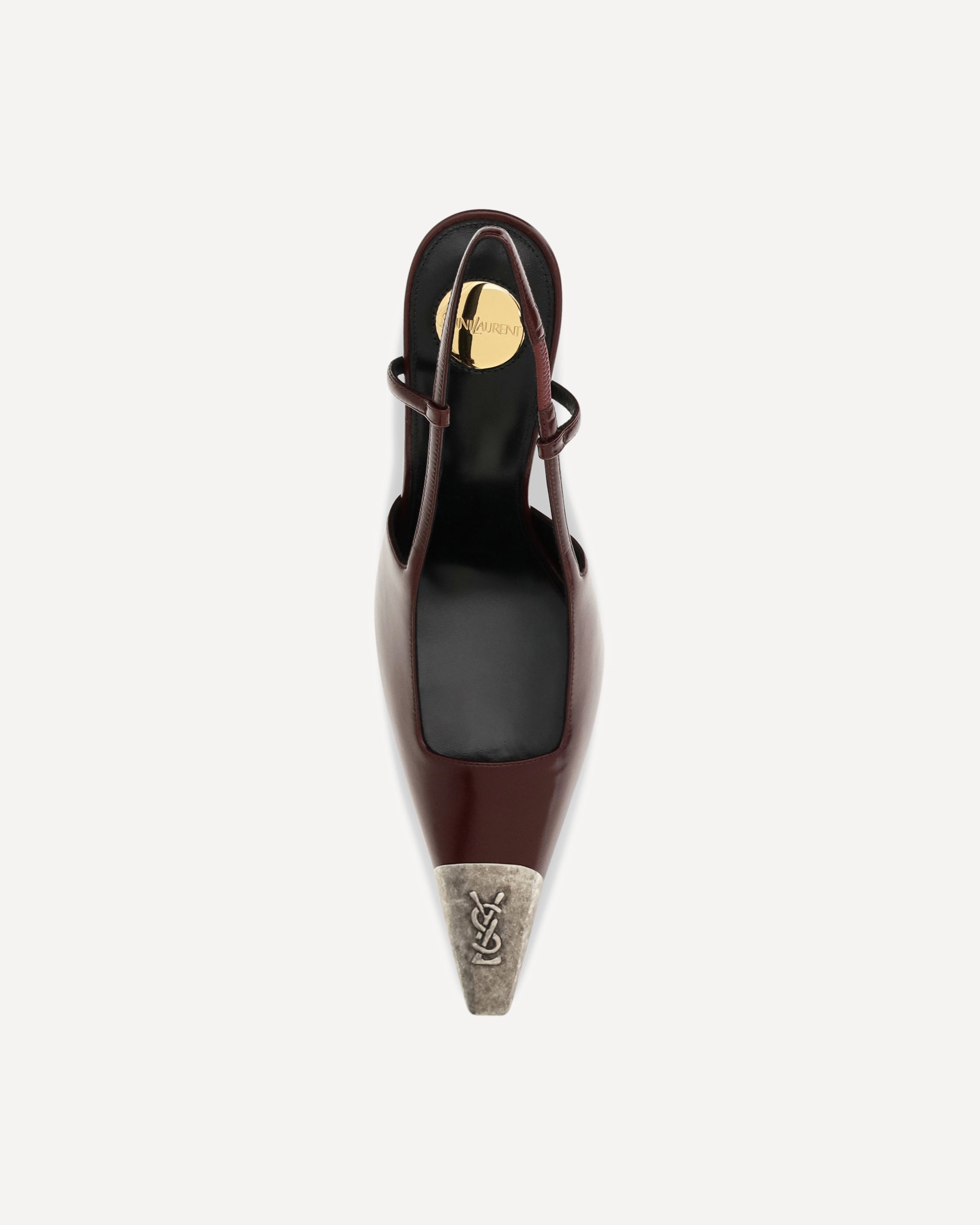 حذاء Jeanne بكعب من الجلد الناعم من Saint Laurent