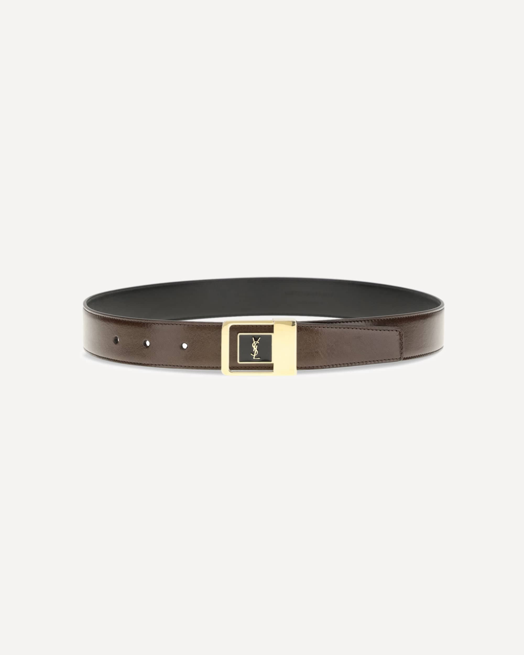 Saint Laurent La 66 Belt In Smooth Leather