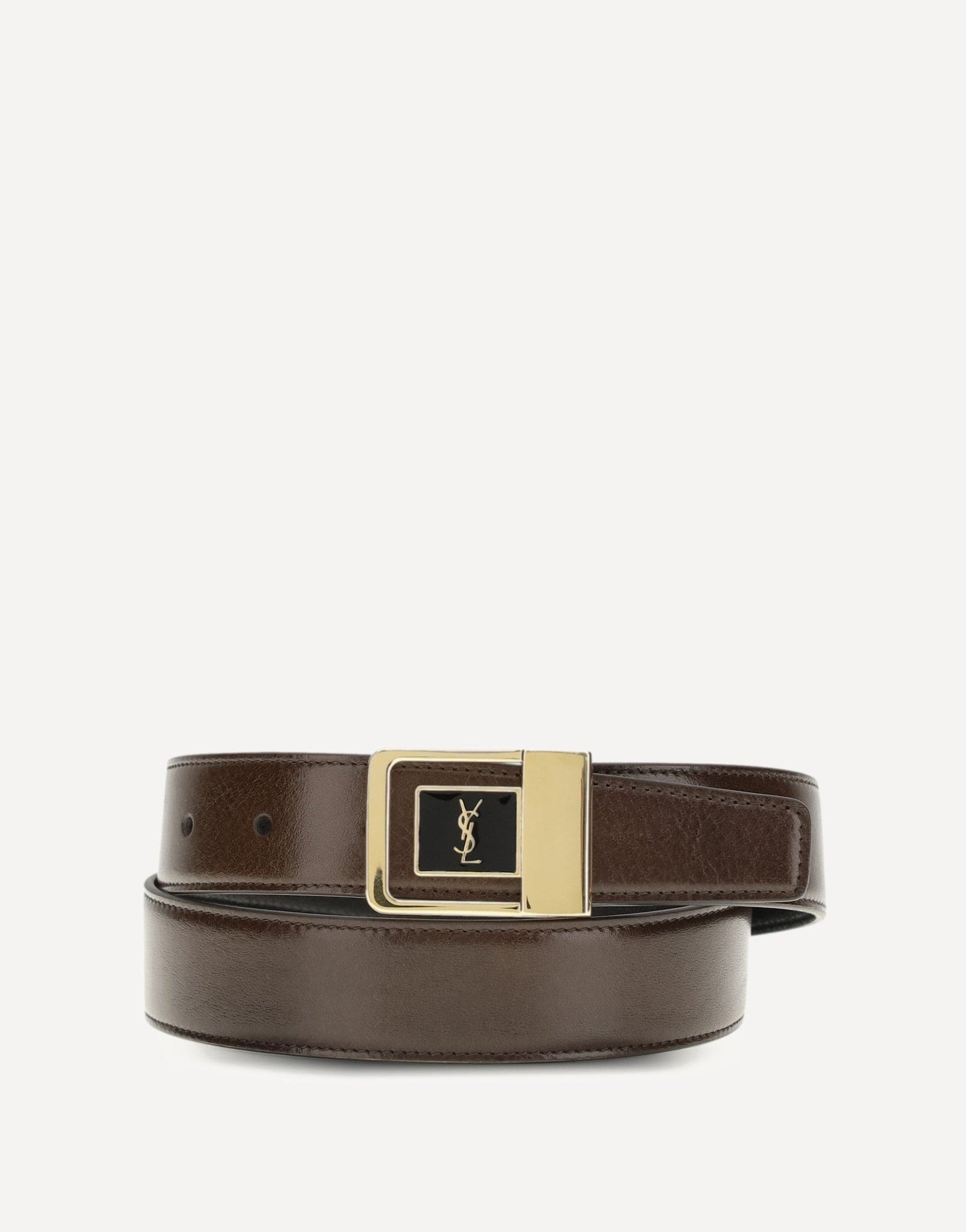 Saint Laurent La 66 Belt In Smooth Leather