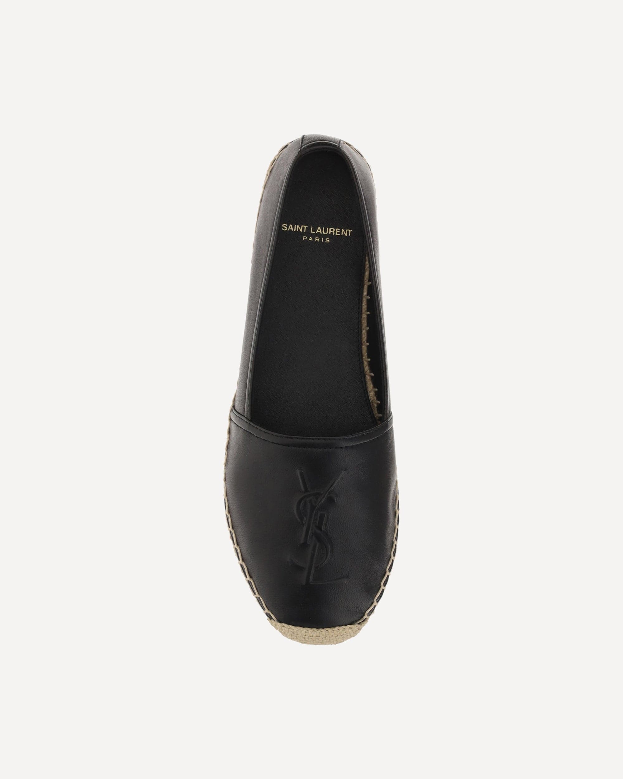Saint Laurent Lambskin Espadrilles With Rope Detail