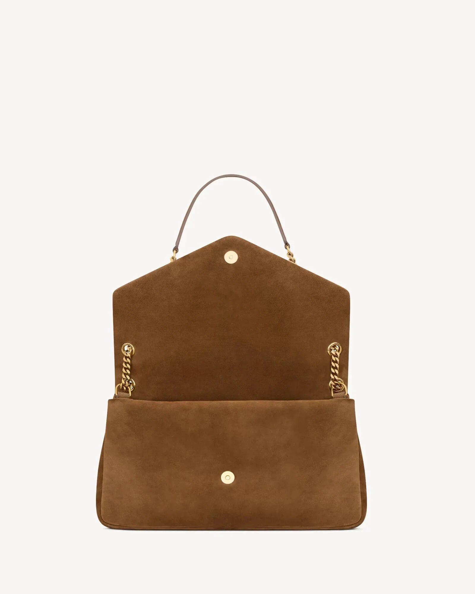 Saint Laurent Large Calypso Suede Shoulder Bag | Sendegaro ES
