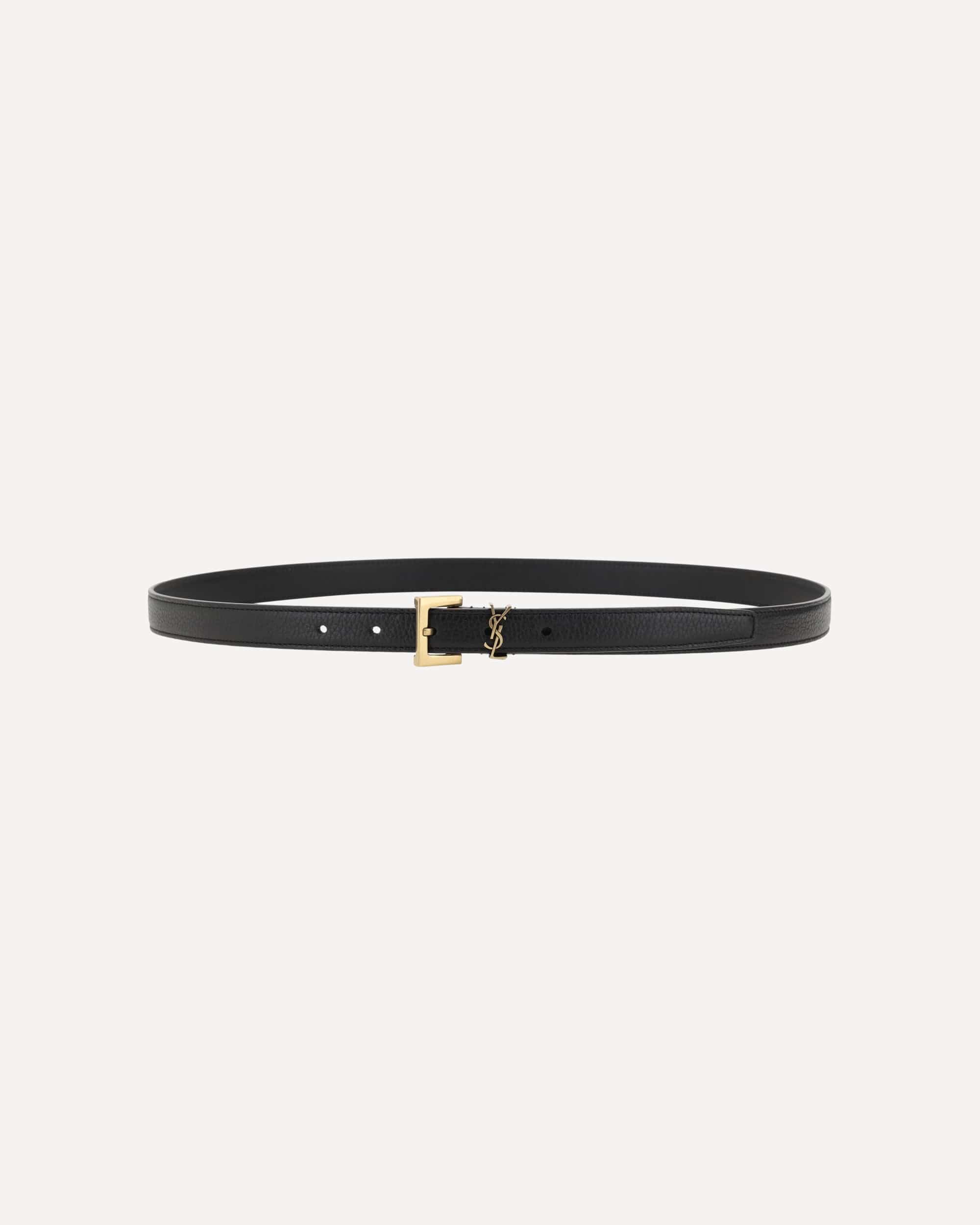 Saint Laurent Leather Belt Ysl Logo Square Buckle | Sendegaro CA Saint Laurent Leather Belt Ysl Logo Square Buckle | Sendegaro CA