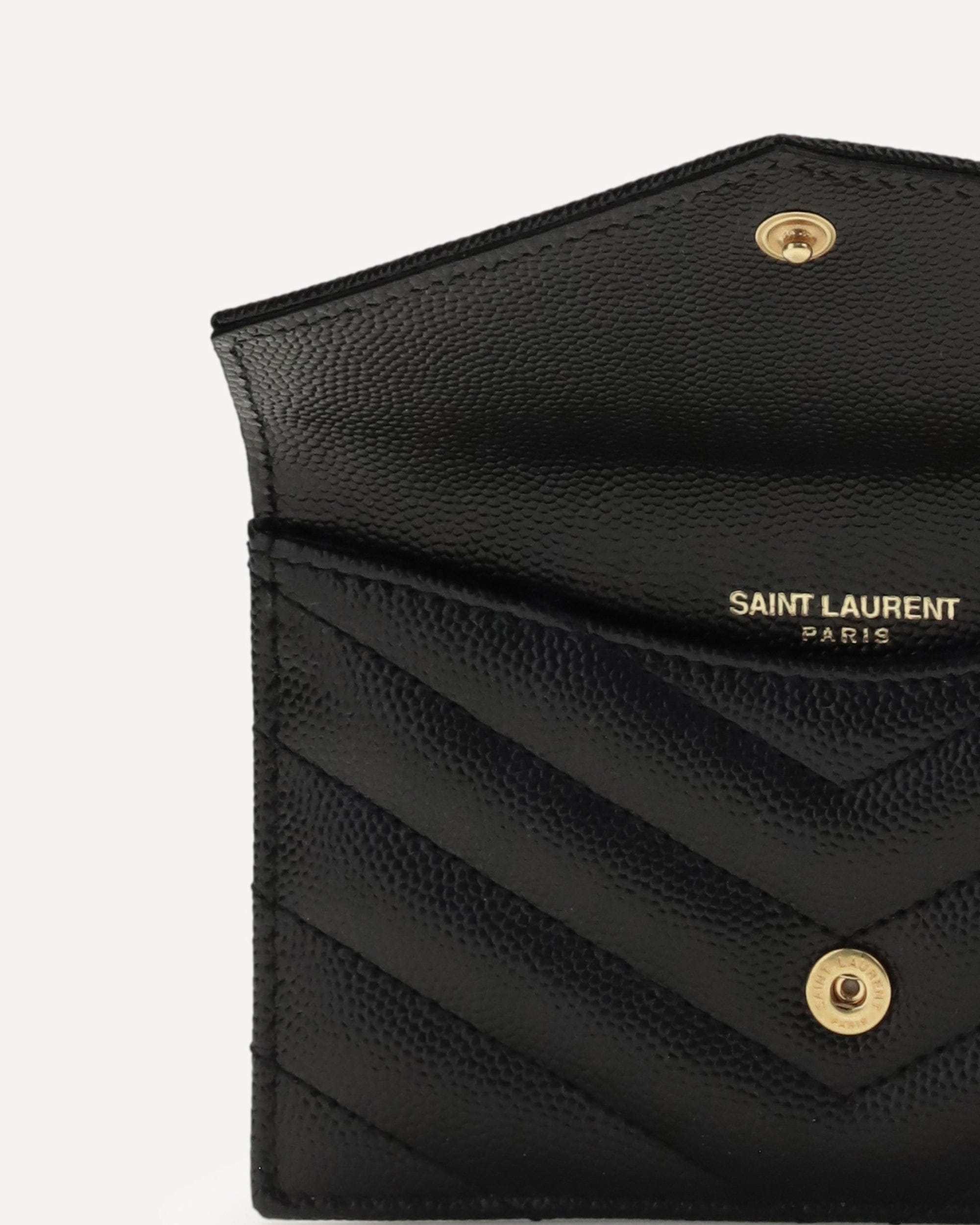 Saint Laurent Leather Card Holder Wallet