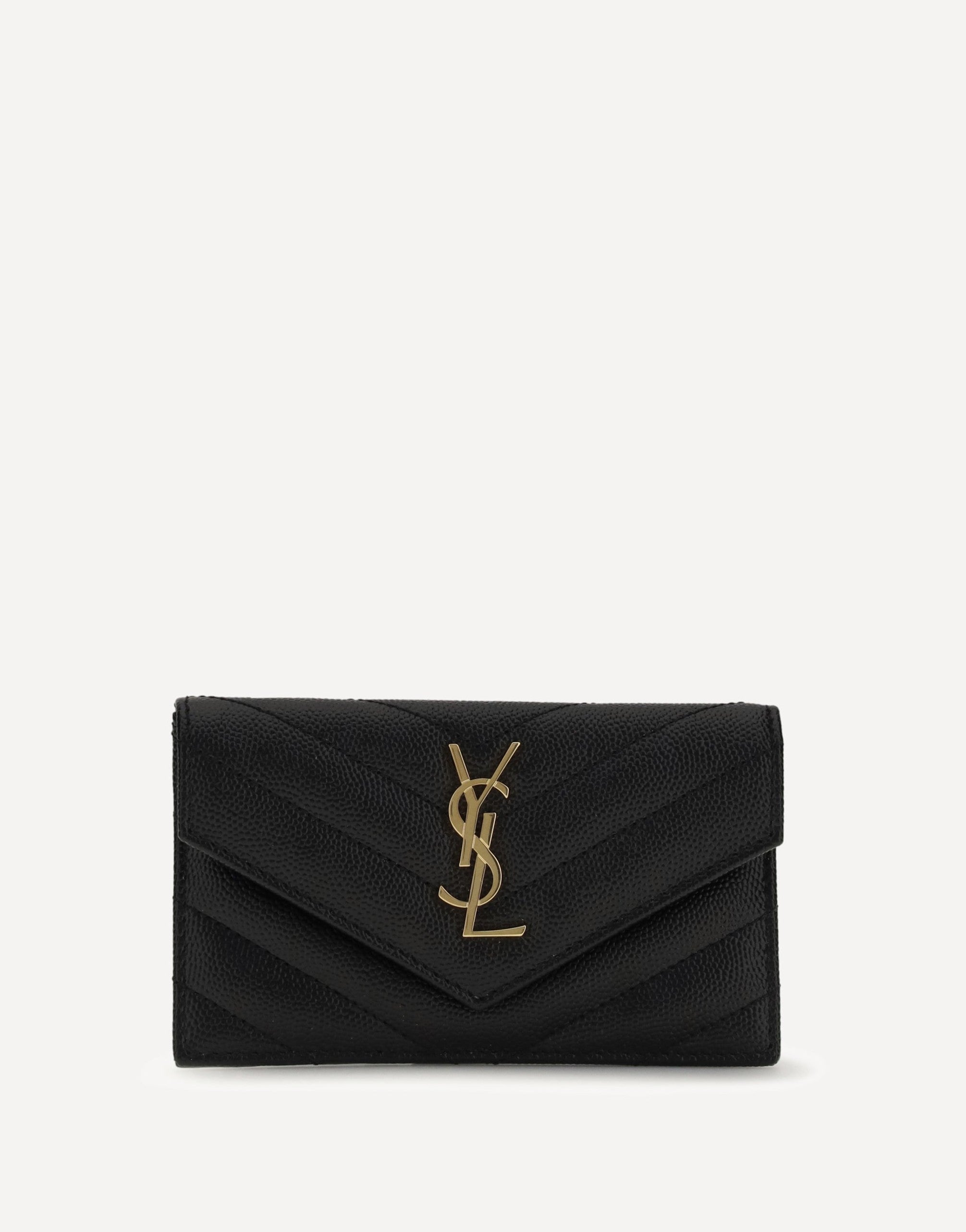 Saint Laurent Leather Card Holder Wallet