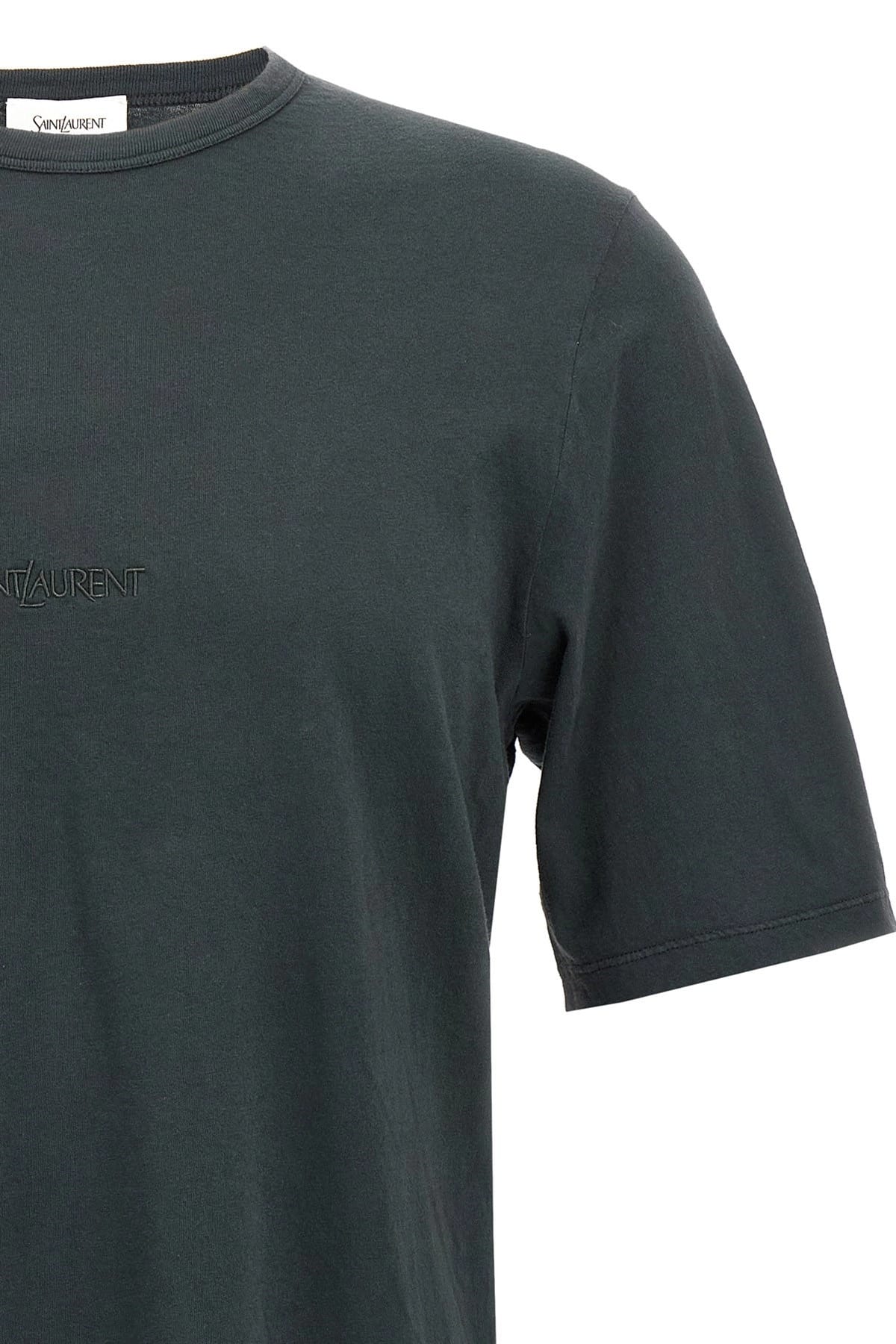 Saint Laurent Saint Laurent Logo Embroidery T-Shirt