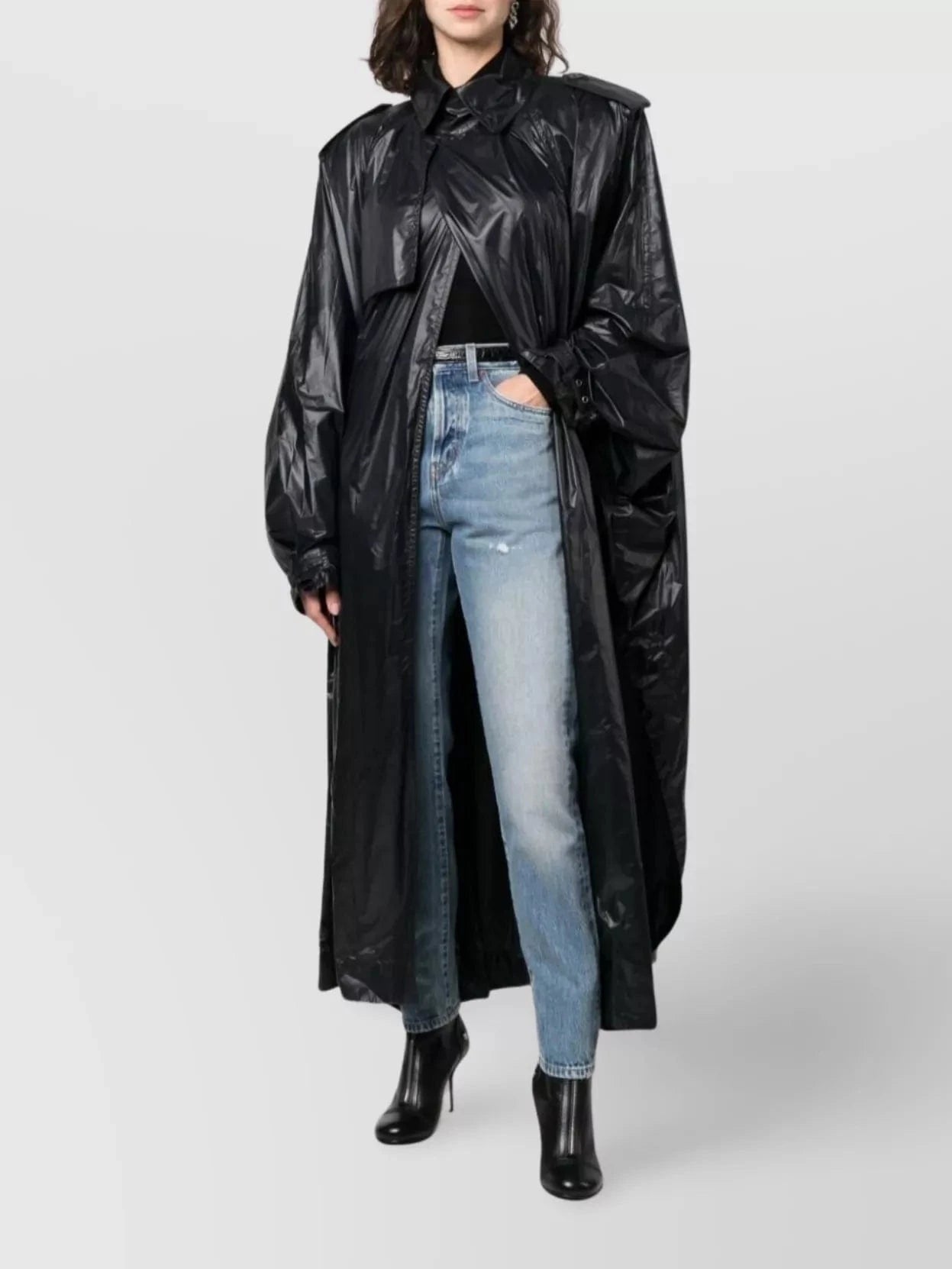 Saint Laurent Long-Sleeved Padded Coat