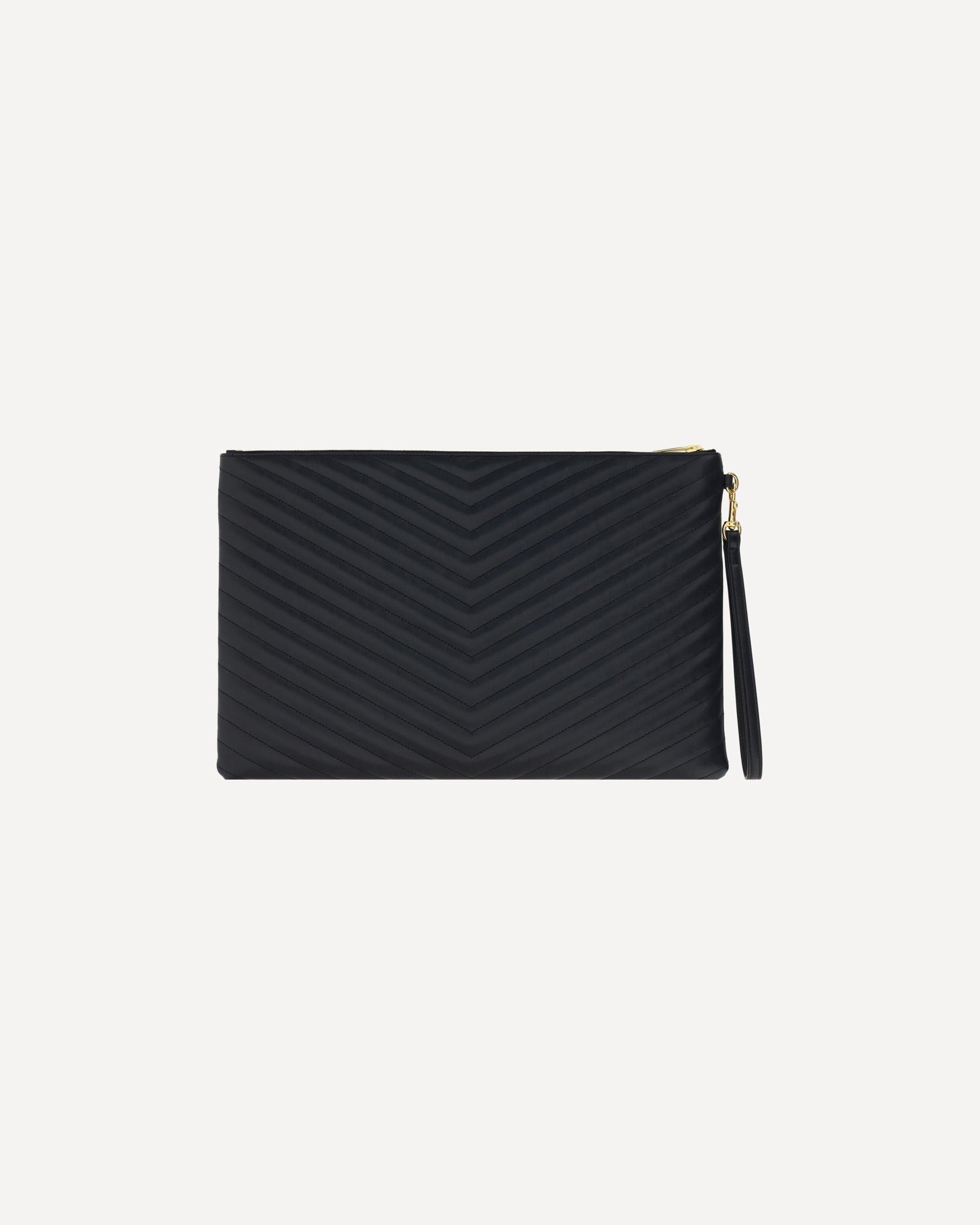 Saint Laurent Matelassé Leather Pouch