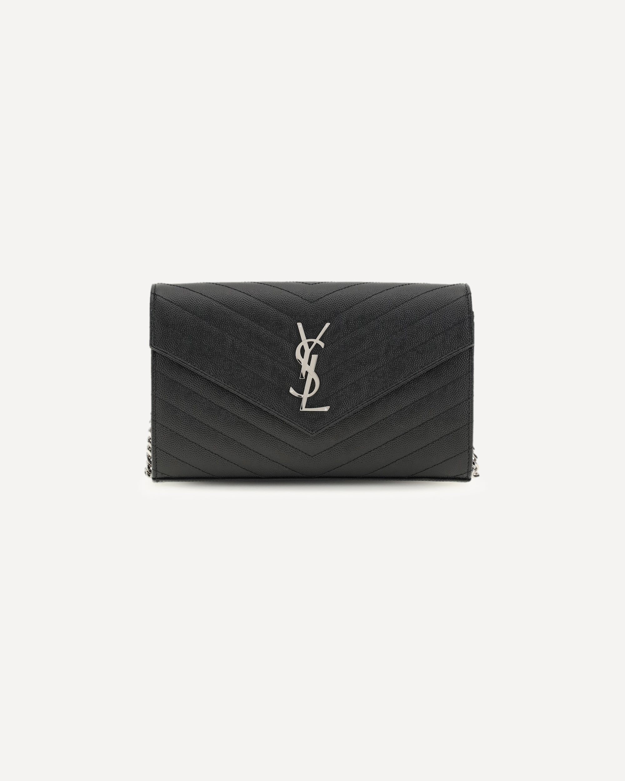 Saint Laurent Monogram Matelassé Chain Wallet
