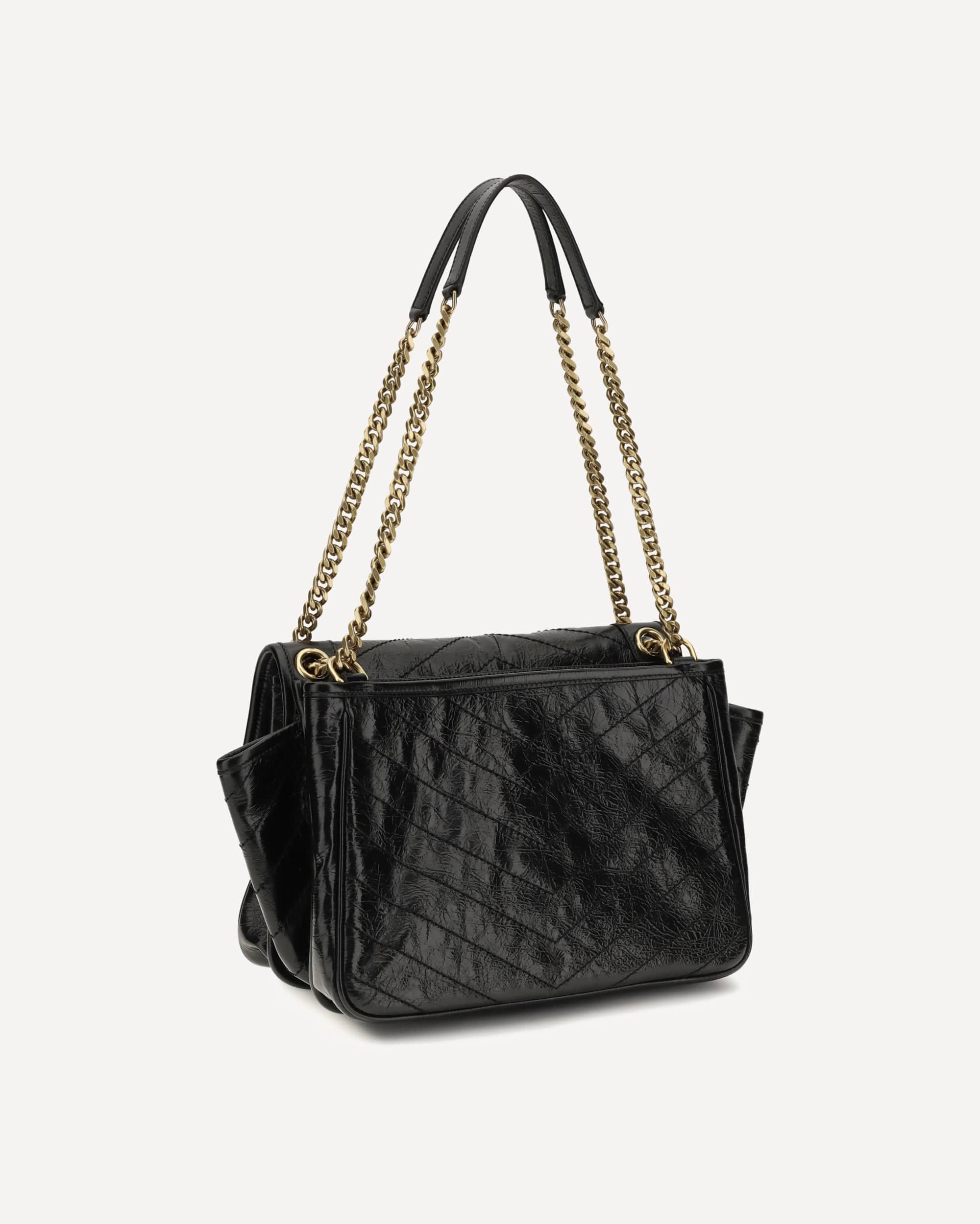 Saint Laurent Niki Chevron-Quilted Calfskin Shoulder Bag