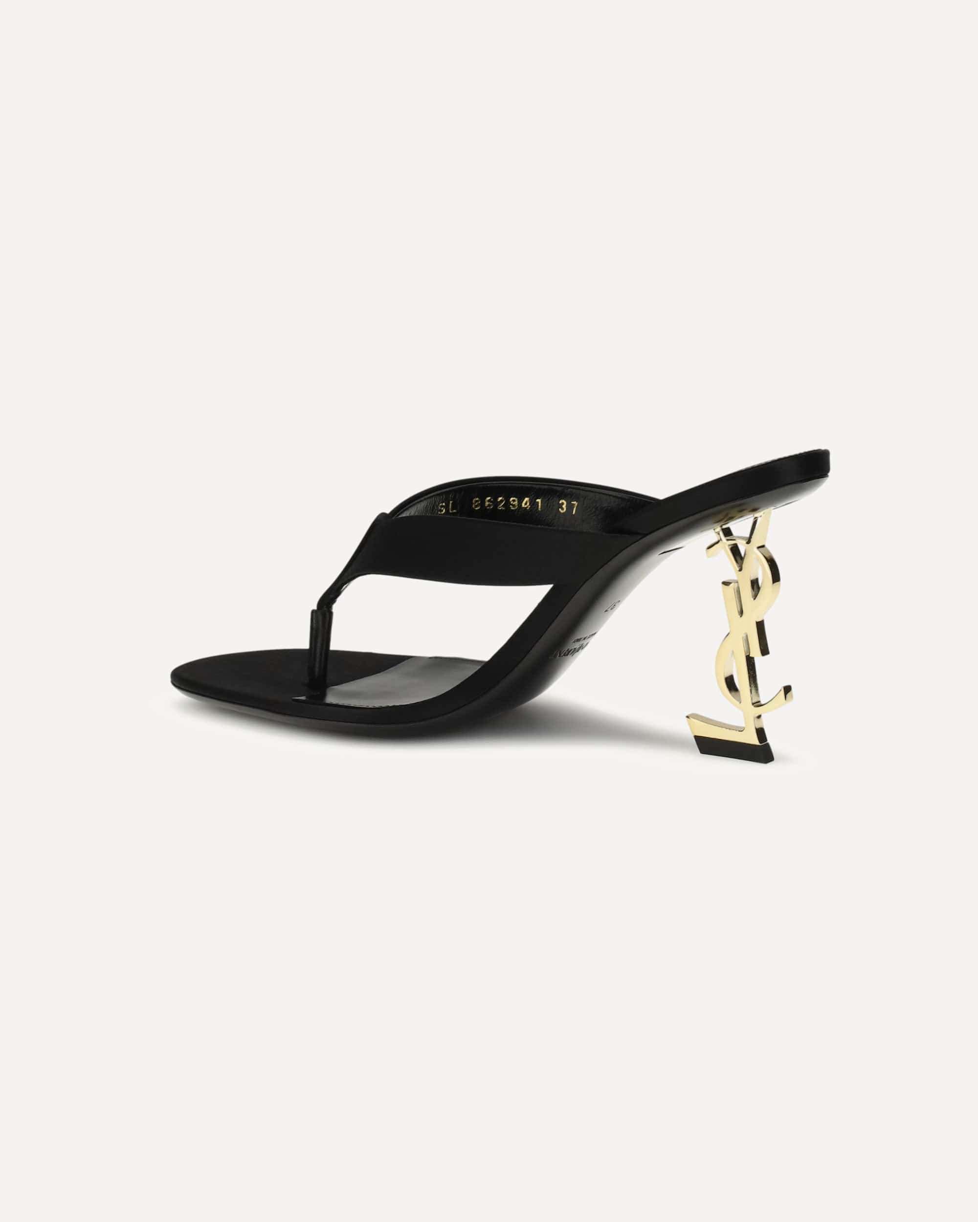 Saint Laurent Opyum Crepe Satin Sandals
