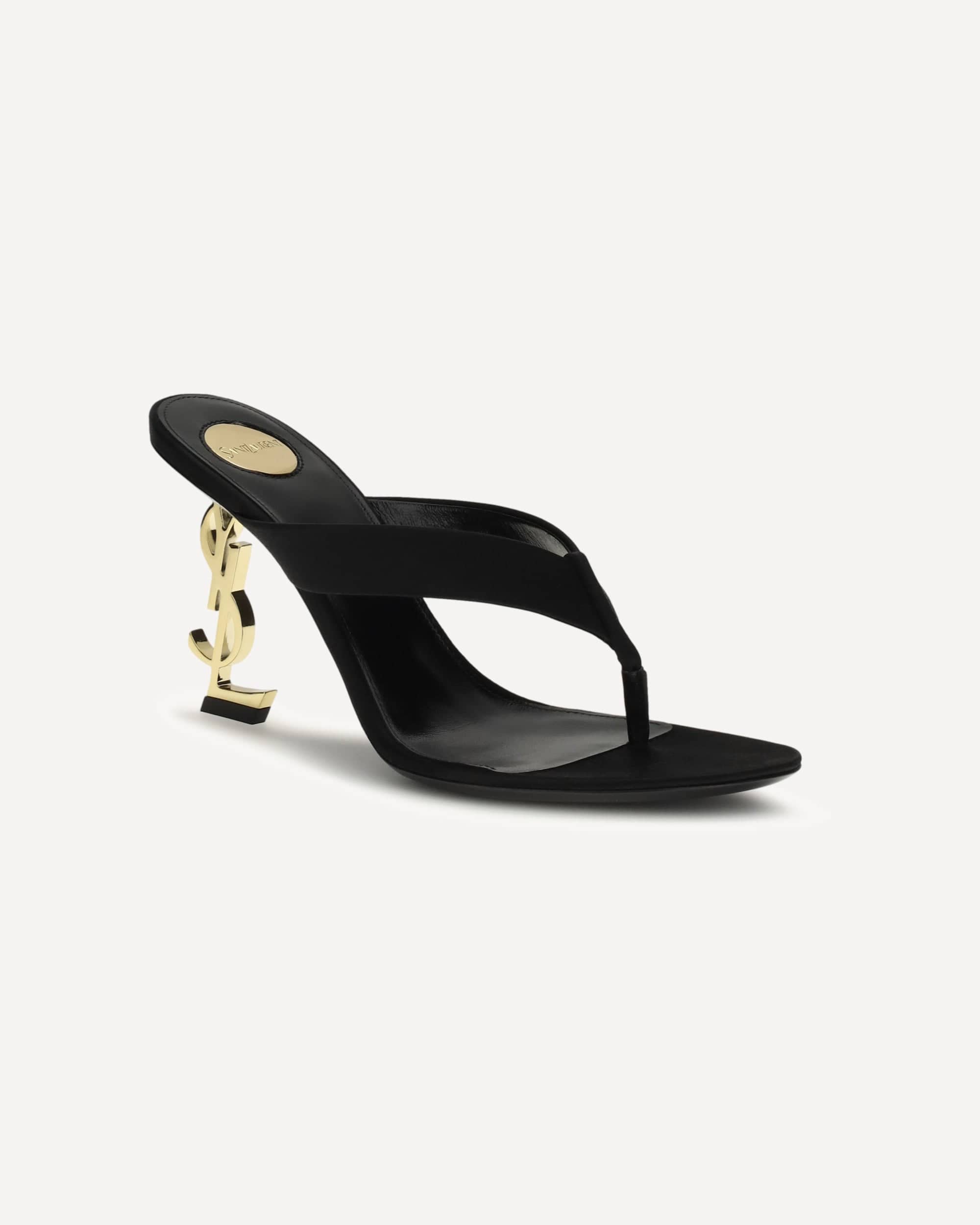 Saint Laurent Opyum Crepe Satin Sandals - alternate view
