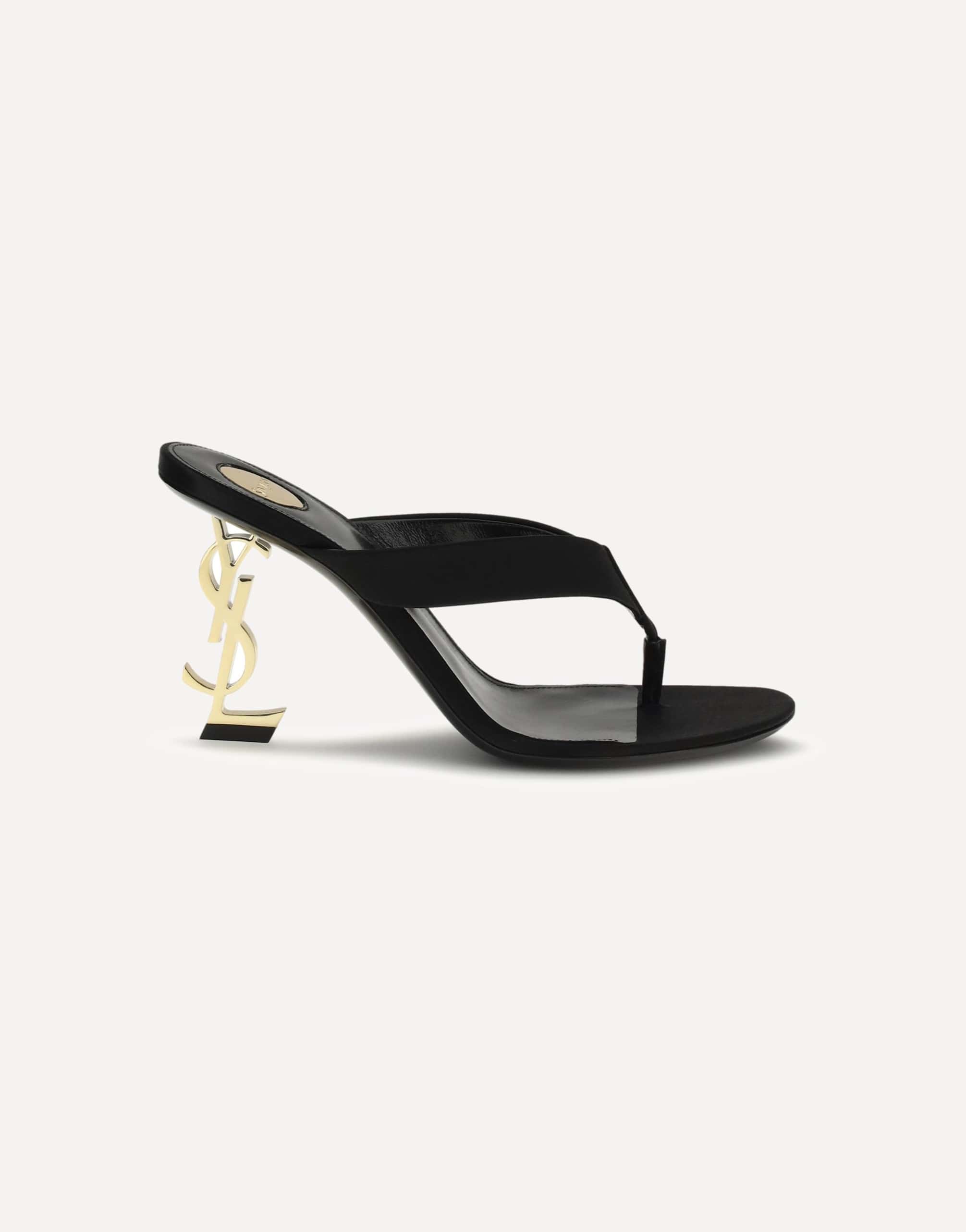 Saint Laurent Opyum Crepe Satin Sandals