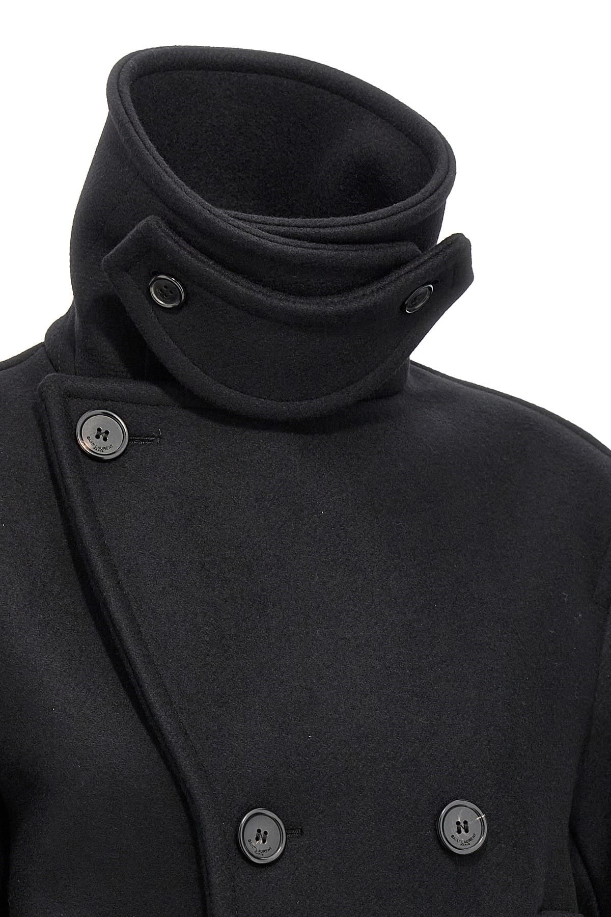 Saint Laurent Saint Laurent Oversized Caban Coat
