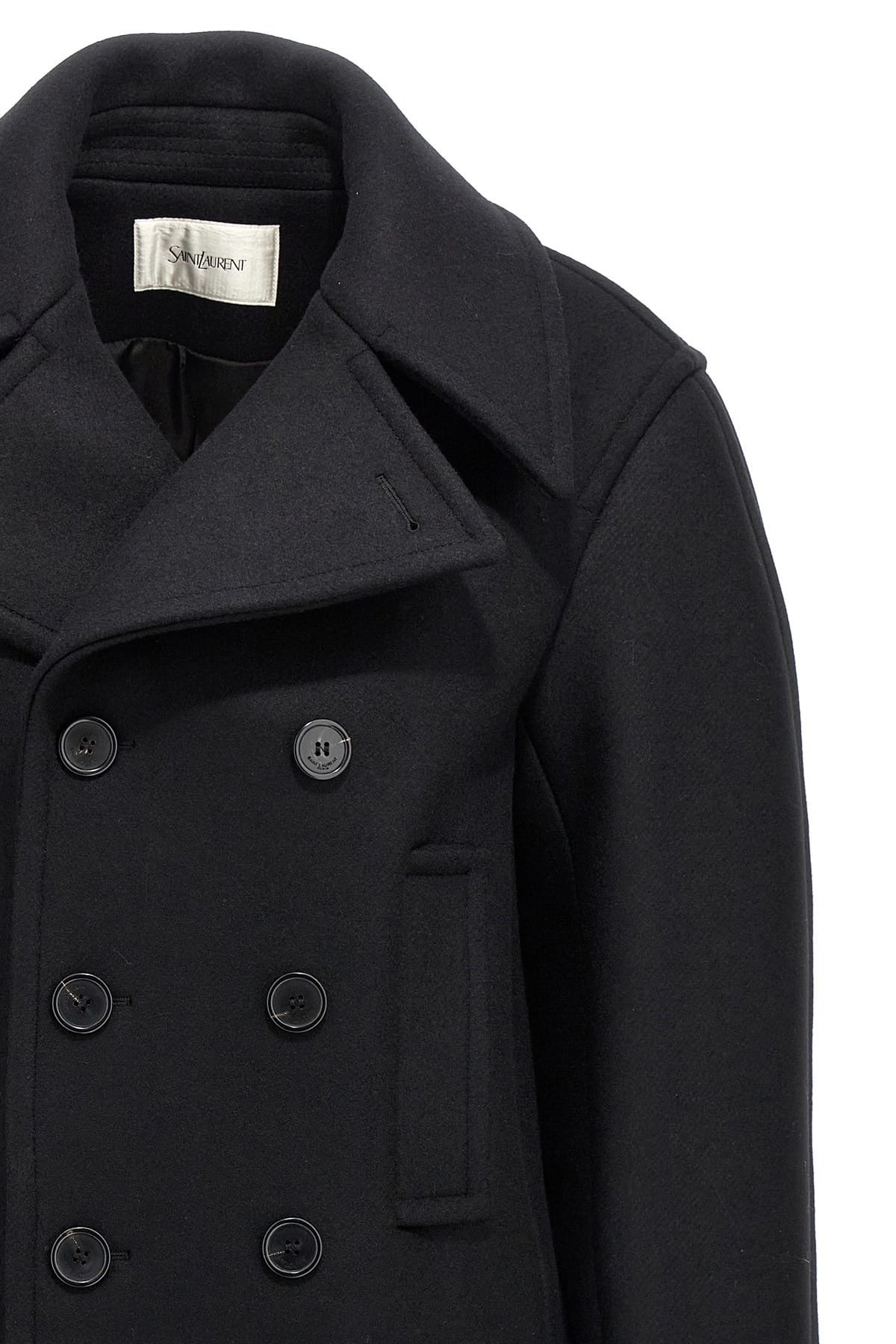 Saint Laurent Saint Laurent Oversized Caban Coat